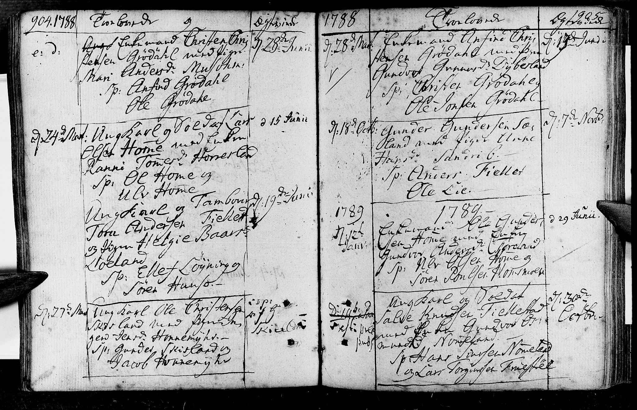 Vennesla sokneprestkontor, AV/SAK-1111-0045/Fa/Fac/L0002: Parish register (official) no. A 2, 1785-1834, p. 904-905