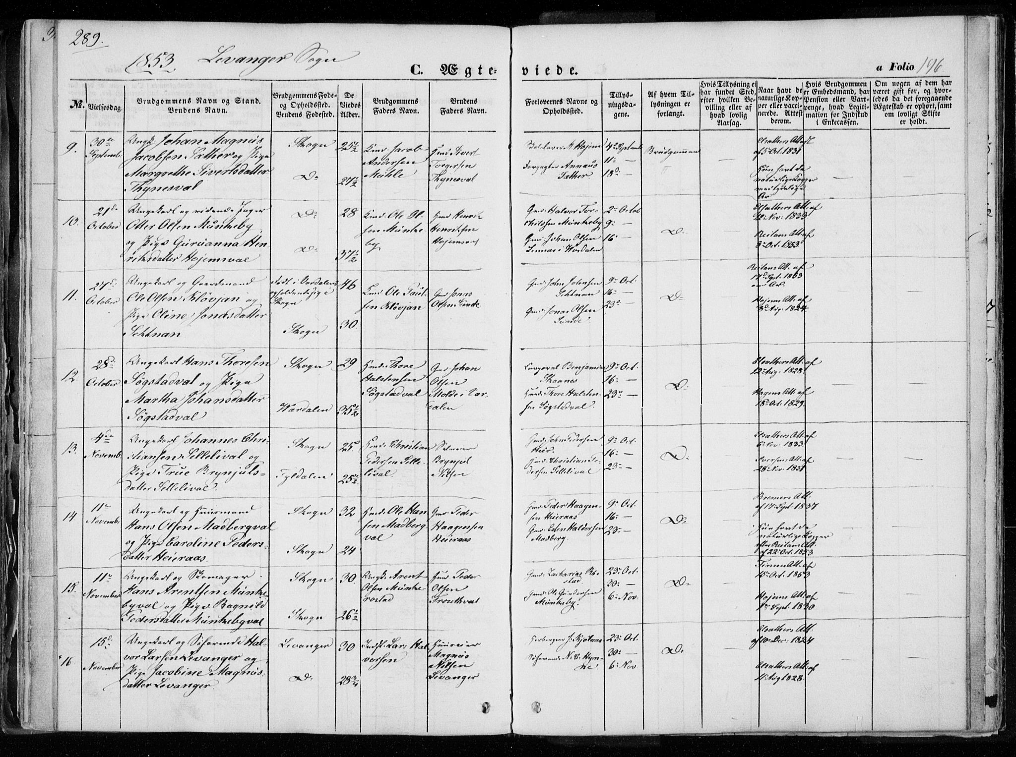 Ministerialprotokoller, klokkerbøker og fødselsregistre - Nord-Trøndelag, SAT/A-1458/720/L0183: Parish register (official) no. 720A01, 1836-1855, p. 196