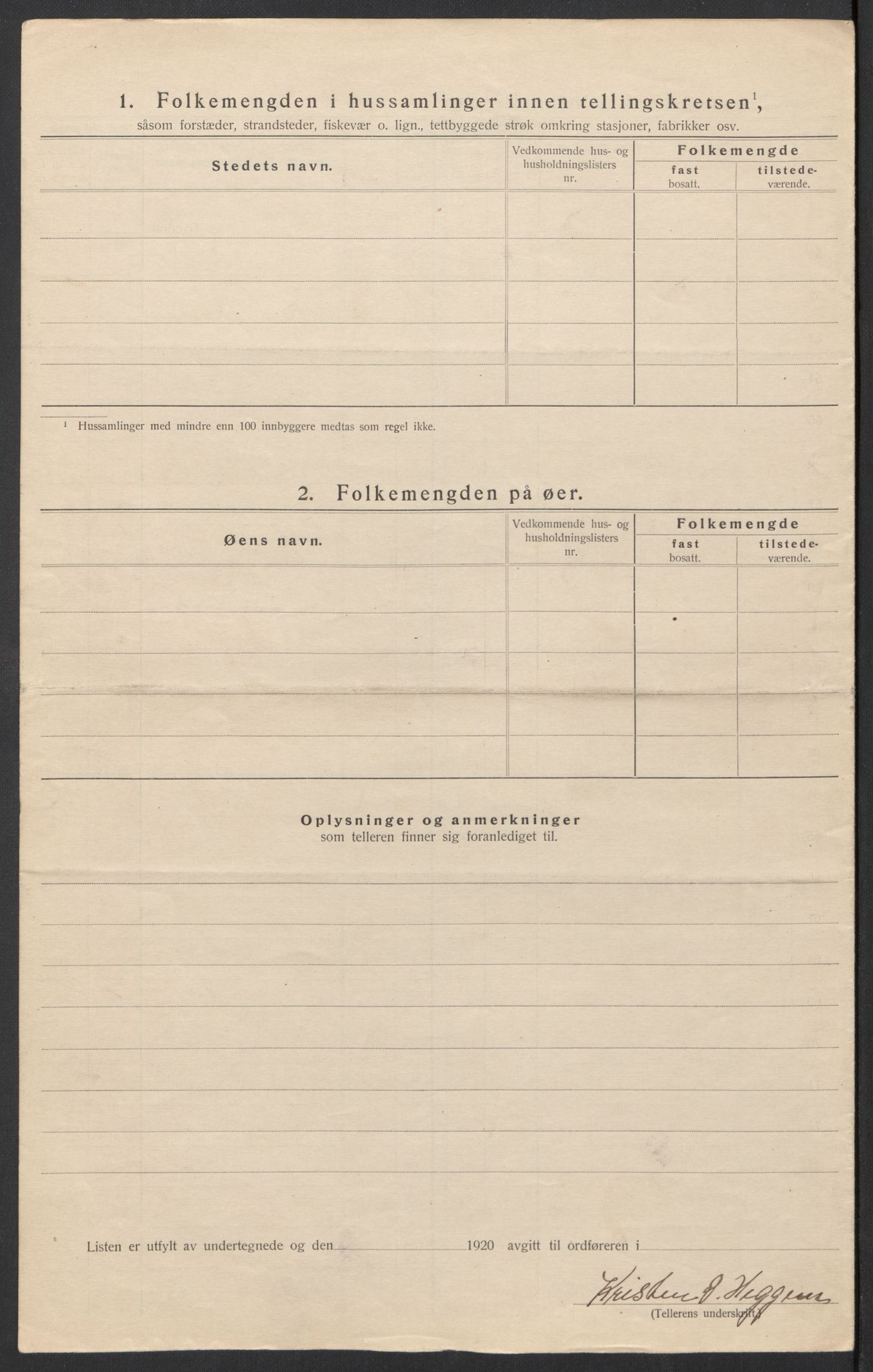 SAT, 1920 census for Øre, 1920, p. 15