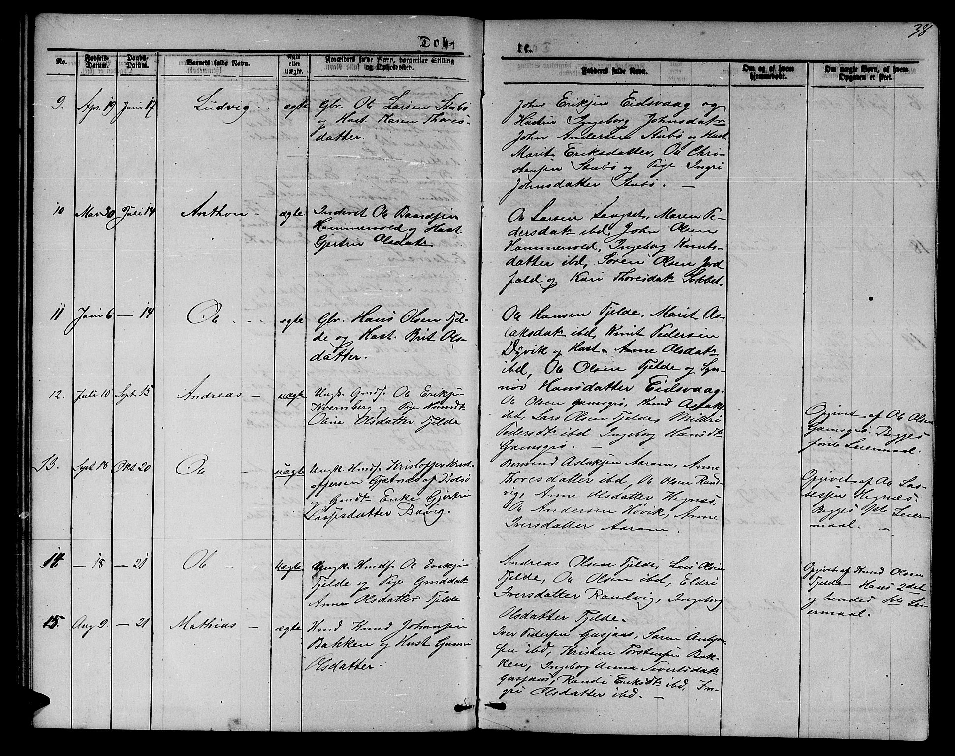 Ministerialprotokoller, klokkerbøker og fødselsregistre - Møre og Romsdal, AV/SAT-A-1454/551/L0630: Parish register (copy) no. 551C02, 1867-1885, p. 38