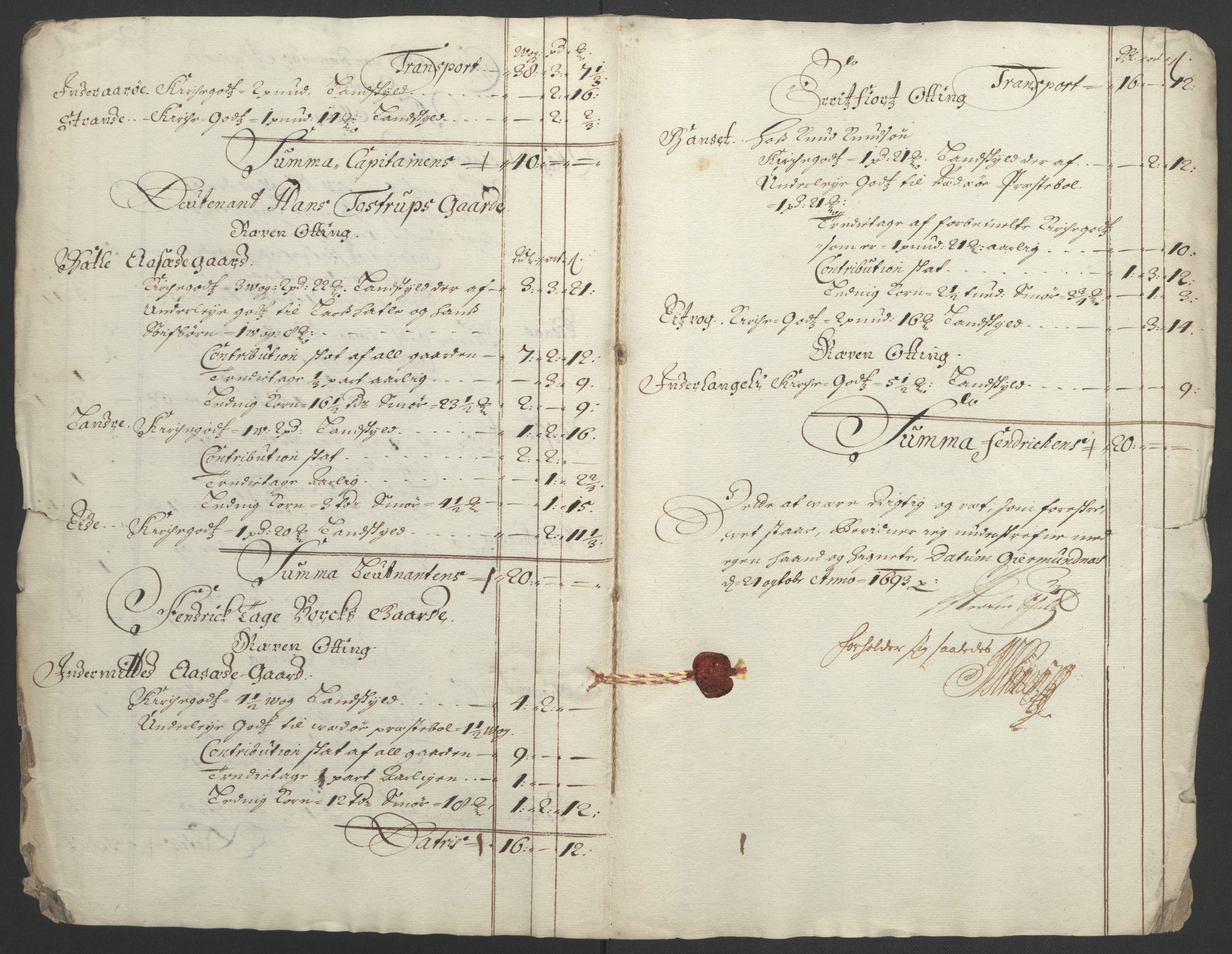 Rentekammeret inntil 1814, Reviderte regnskaper, Fogderegnskap, RA/EA-4092/R55/L3651: Fogderegnskap Romsdal, 1693-1694, p. 147