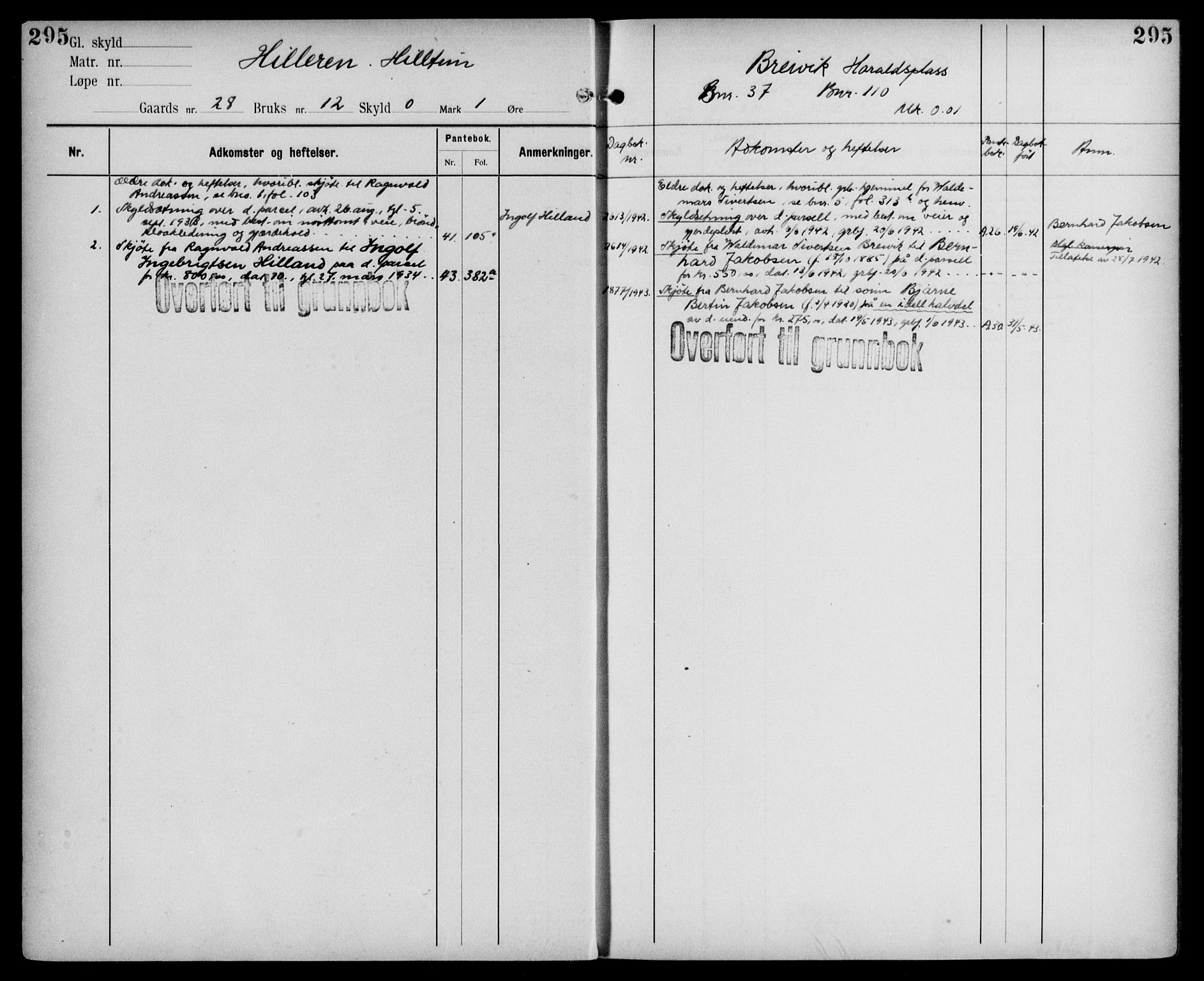 Midhordland sorenskriveri, AV/SAB-A-3001/1/G/Ga/Gab/L0109: Mortgage register no. II.A.b.109, p. 295