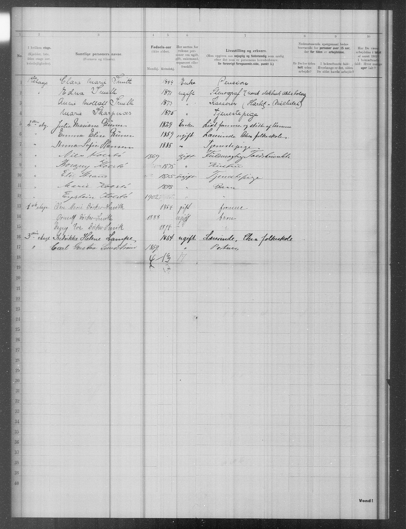 OBA, Municipal Census 1902 for Kristiania, 1902, p. 12073