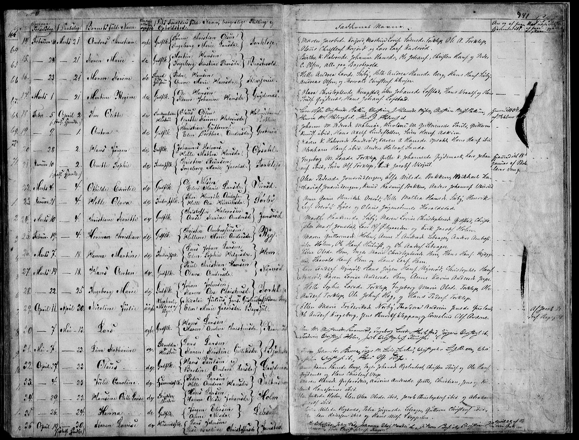 Våle kirkebøker, AV/SAKO-A-334/F/Fa/L0009b: Parish register (official) no. I 9B, 1841-1860, p. 940-941