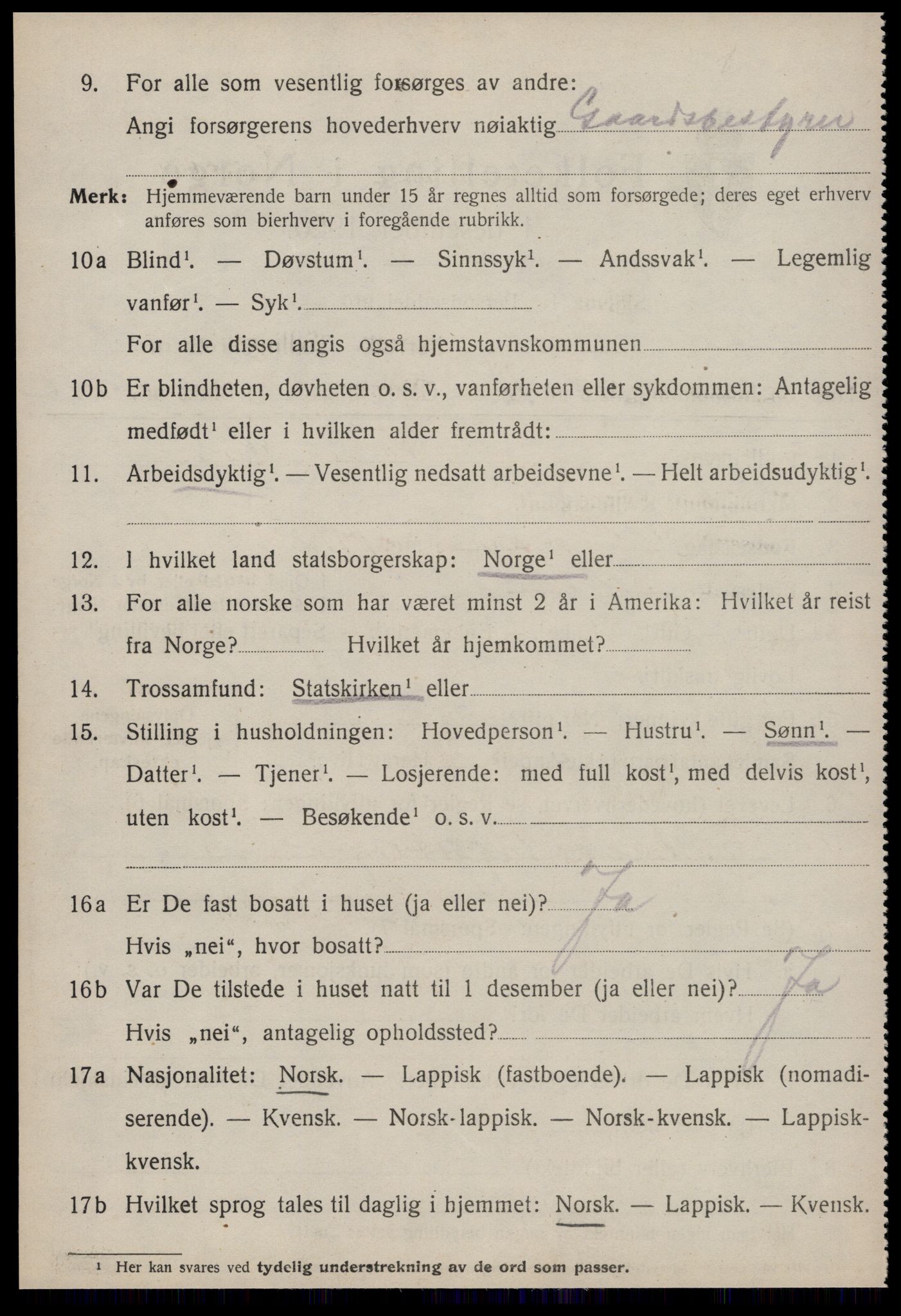 SAT, 1920 census for Meldal, 1920, p. 2016