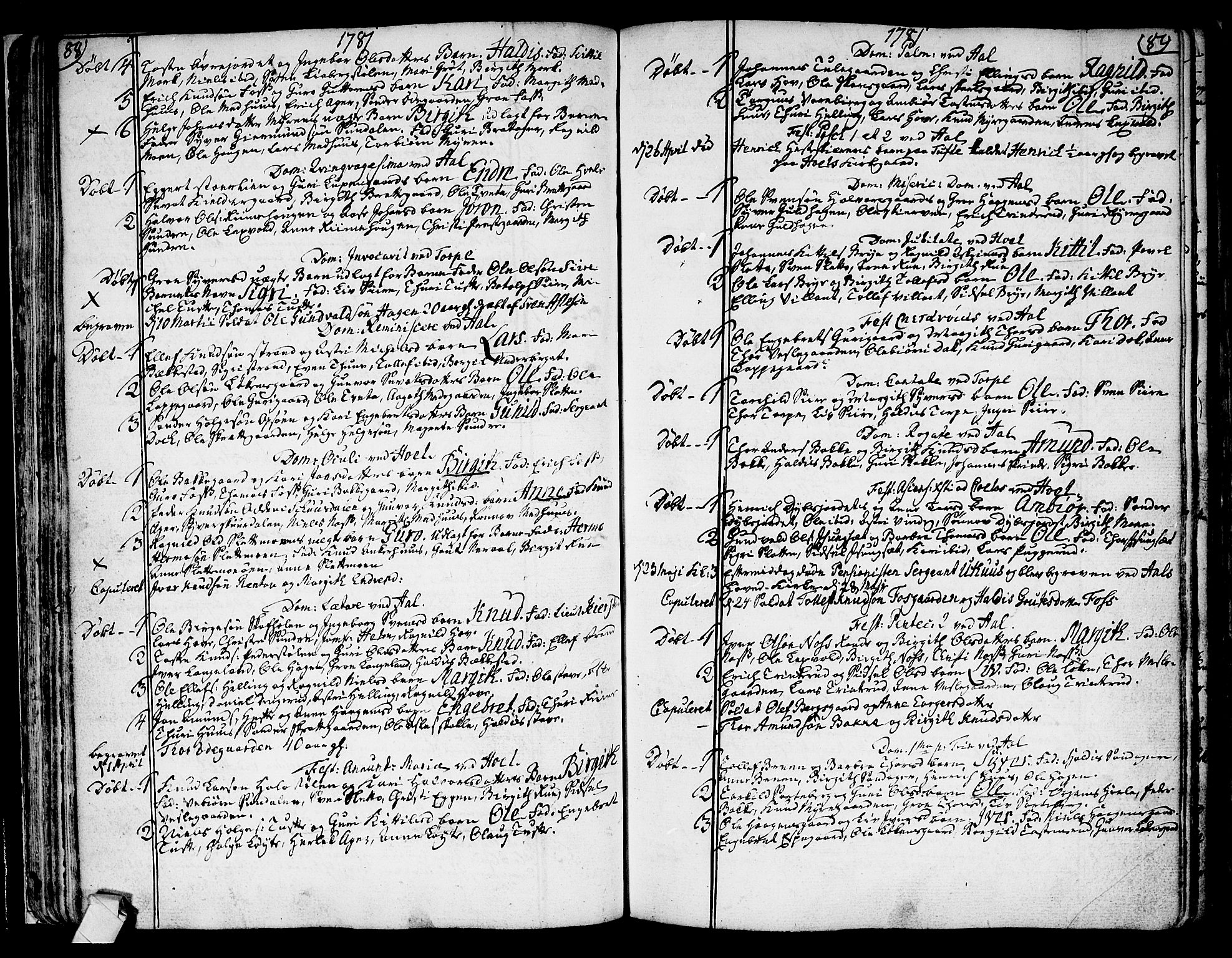 Ål kirkebøker, AV/SAKO-A-249/F/Fa/L0002: Parish register (official) no. I 2, 1771-1806, p. 88-89