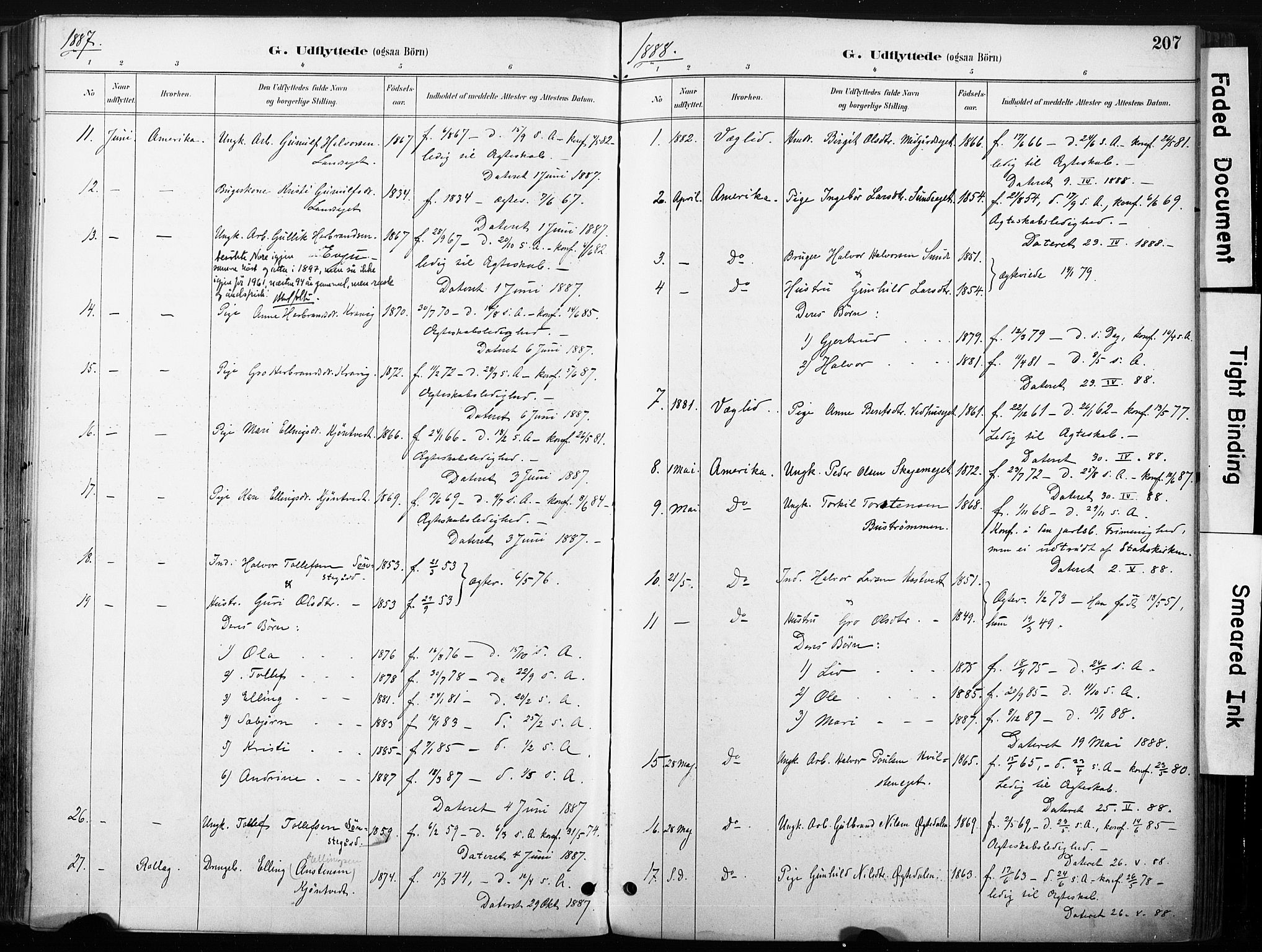 Nore kirkebøker, SAKO/A-238/F/Fb/L0002: Parish register (official) no. II 2, 1886-1906, p. 207