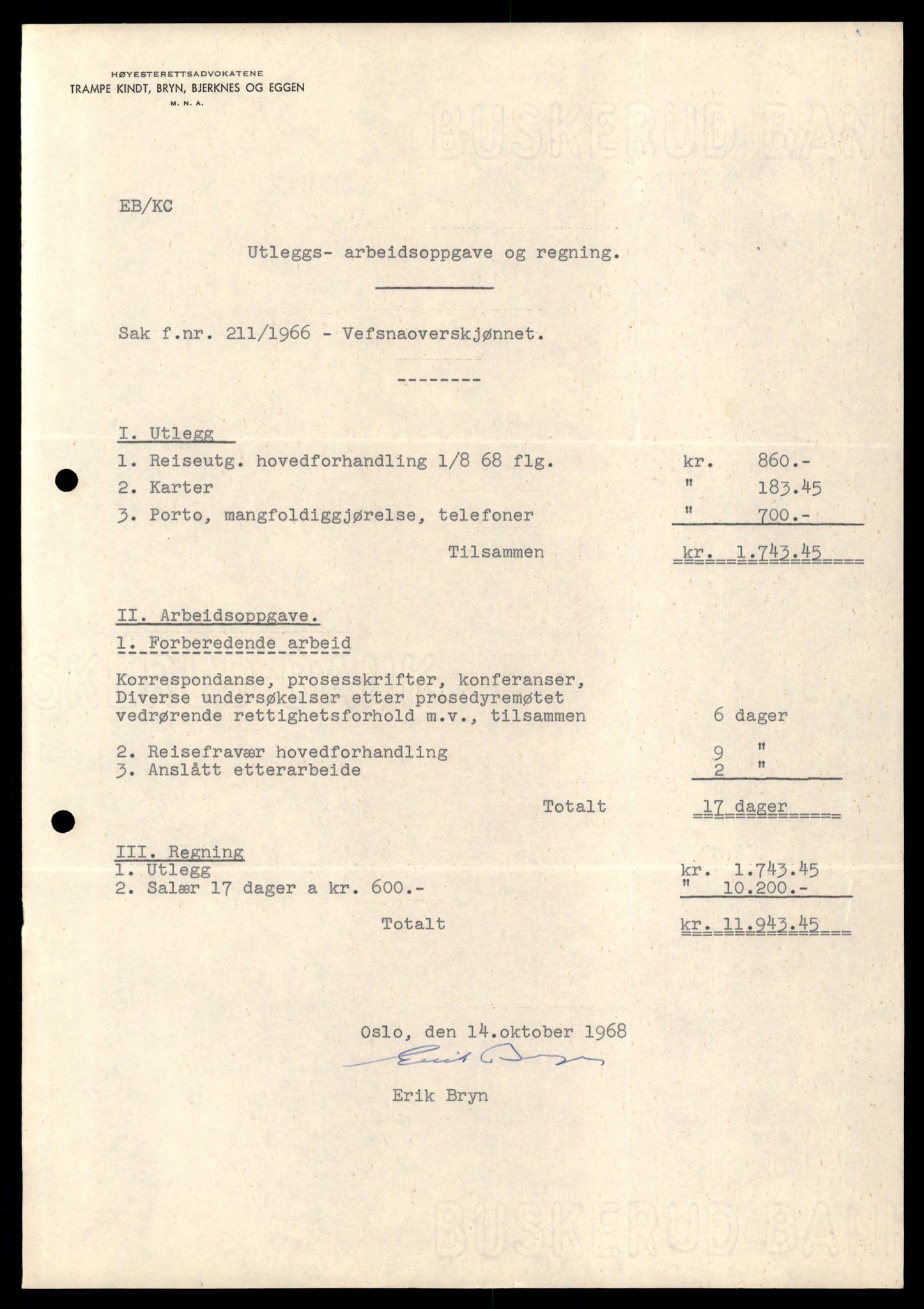 Søndre Helgeland sorenskriveri, SAT/A-4575/1/1/1O/1Oe/L0018: B-saker, 1961, p. 1105
