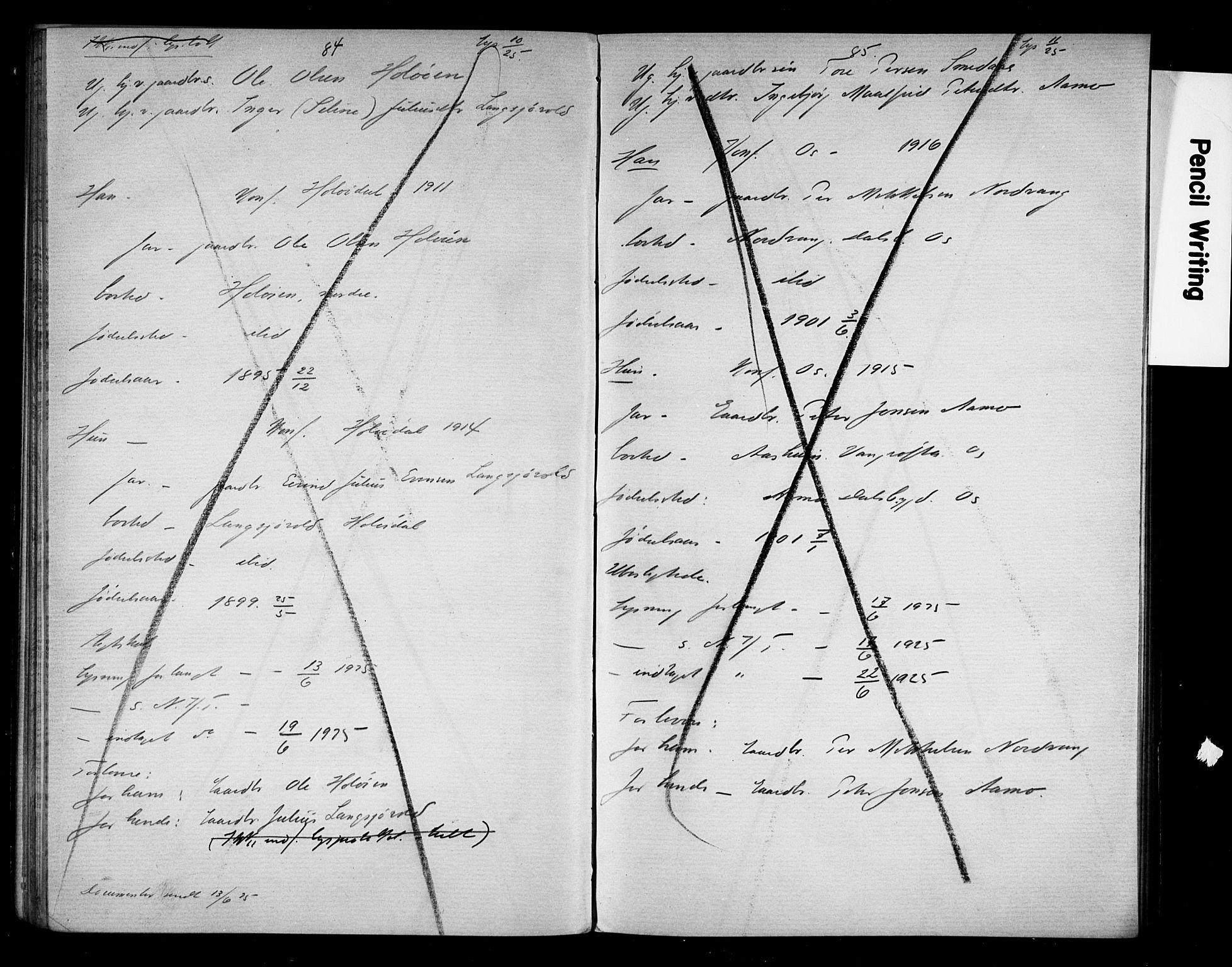 Tolga prestekontor, AV/SAH-PREST-062/N/L0005: Banns register no. 32, 1920-1929, p. 84-85