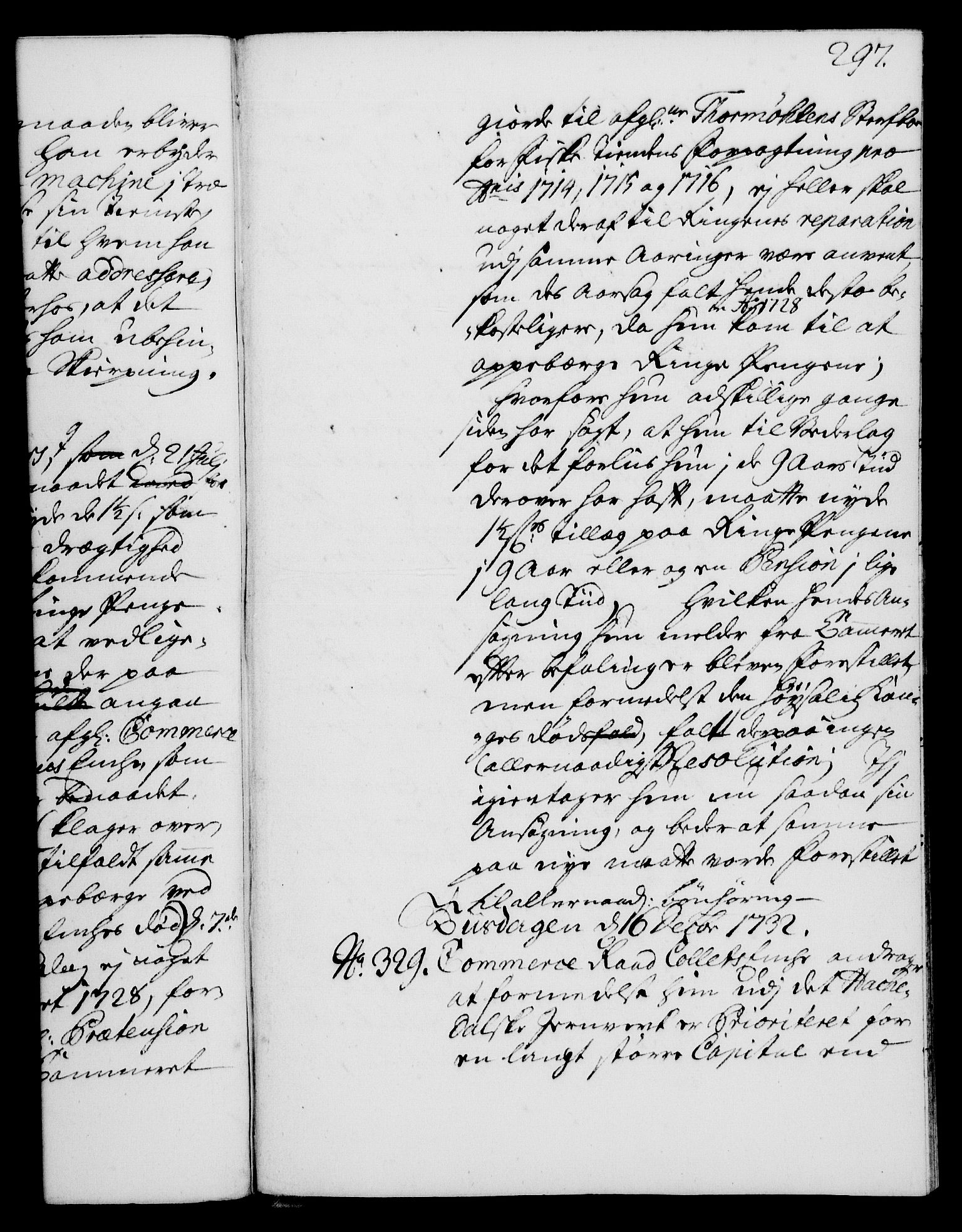 Rentekammeret, Kammerkanselliet, RA/EA-3111/G/Gh/Gha/L0014: Norsk ekstraktmemorialprotokoll. Merket RK 53.59, 1731-1732, p. 297