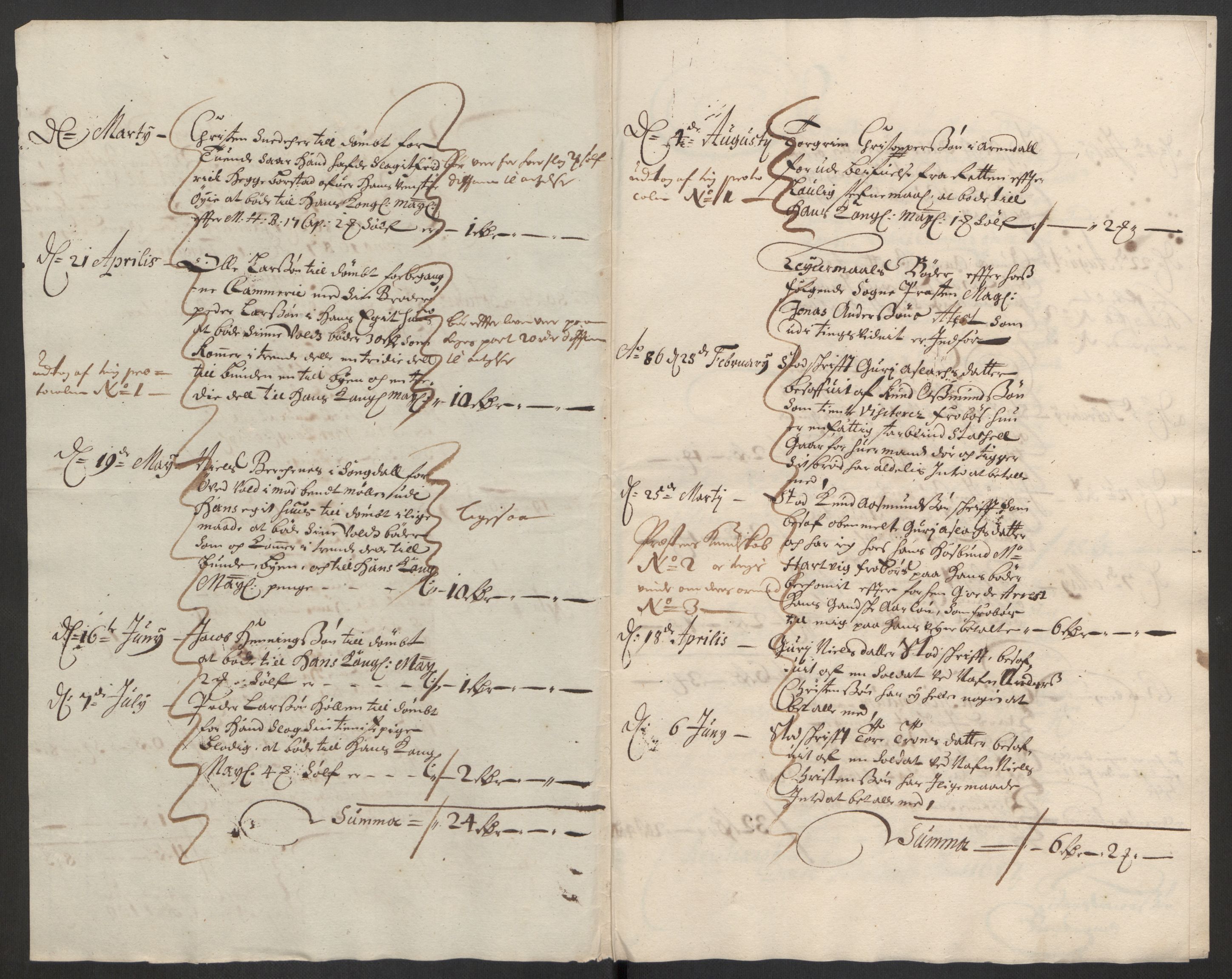 Rentekammeret inntil 1814, Reviderte regnskaper, Byregnskaper, RA/EA-4066/R/Rm/L0285: [M18] Sikt og sakefall, 1681-1718, p. 76