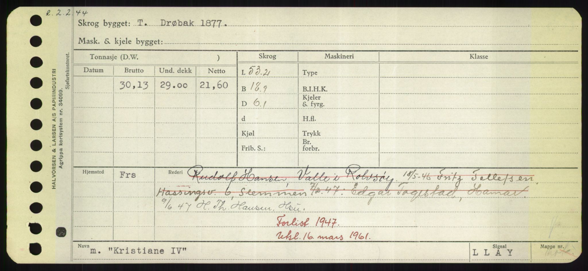 Sjøfartsdirektoratet med forløpere, Skipsmålingen, AV/RA-S-1627/H/Hd/L0021: Fartøy, Kor-Kår, p. 165