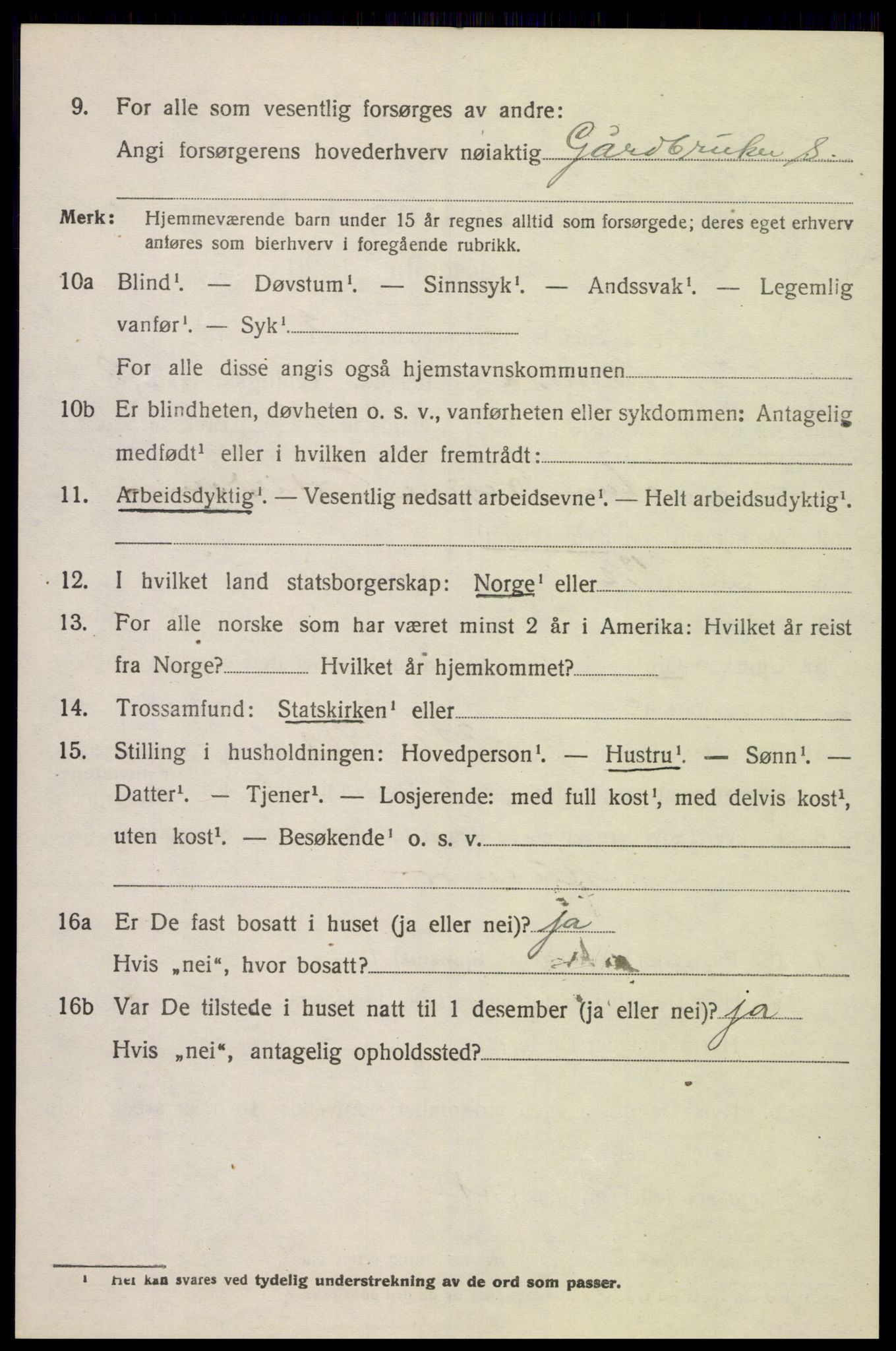 SAK, 1920 census for Sør-Audnedal, 1920, p. 1676