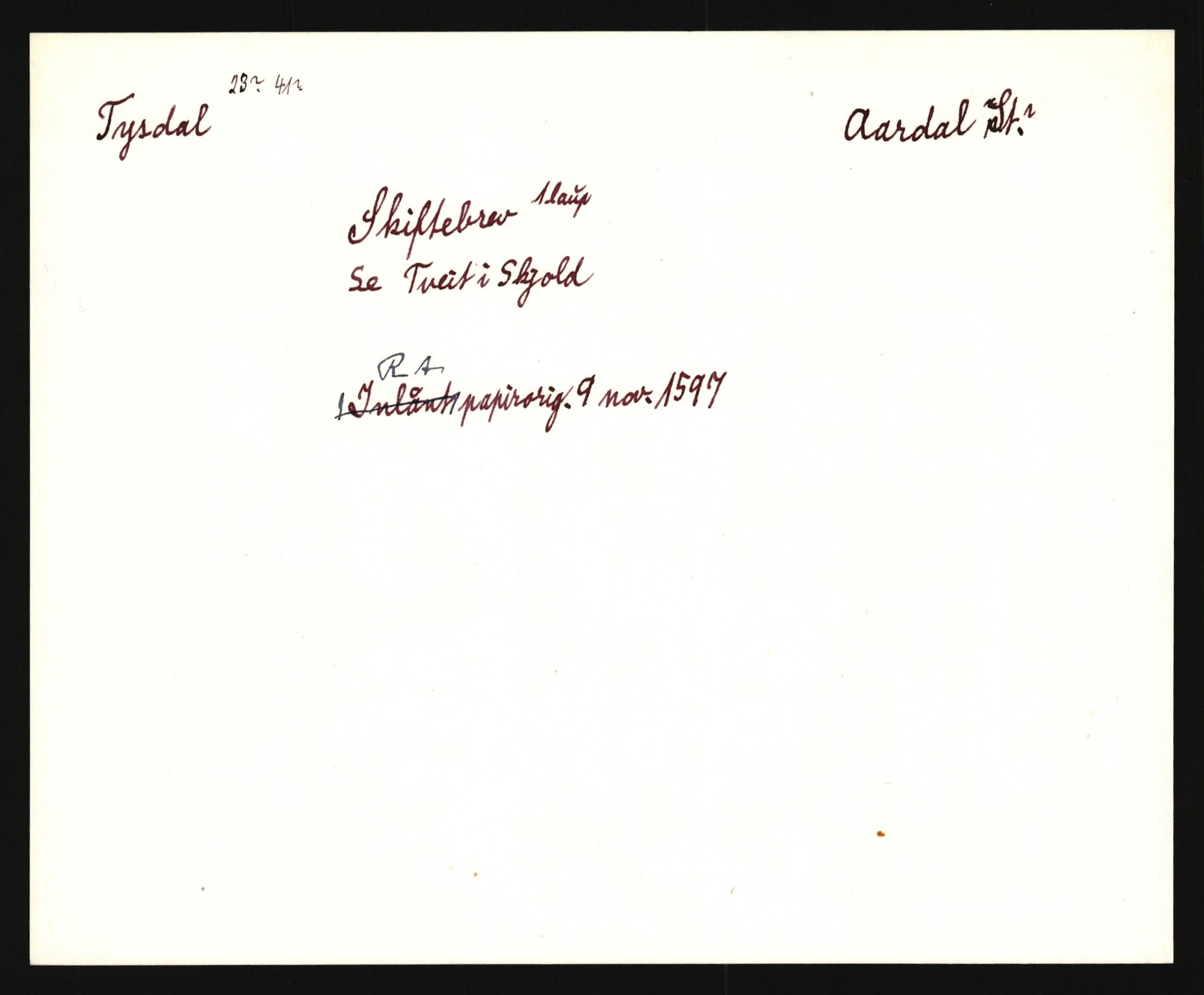 Riksarkivets diplomsamling, AV/RA-EA-5965/F35/F35e/L0027: Registreringssedler Rogaland, 1400-1700, p. 375