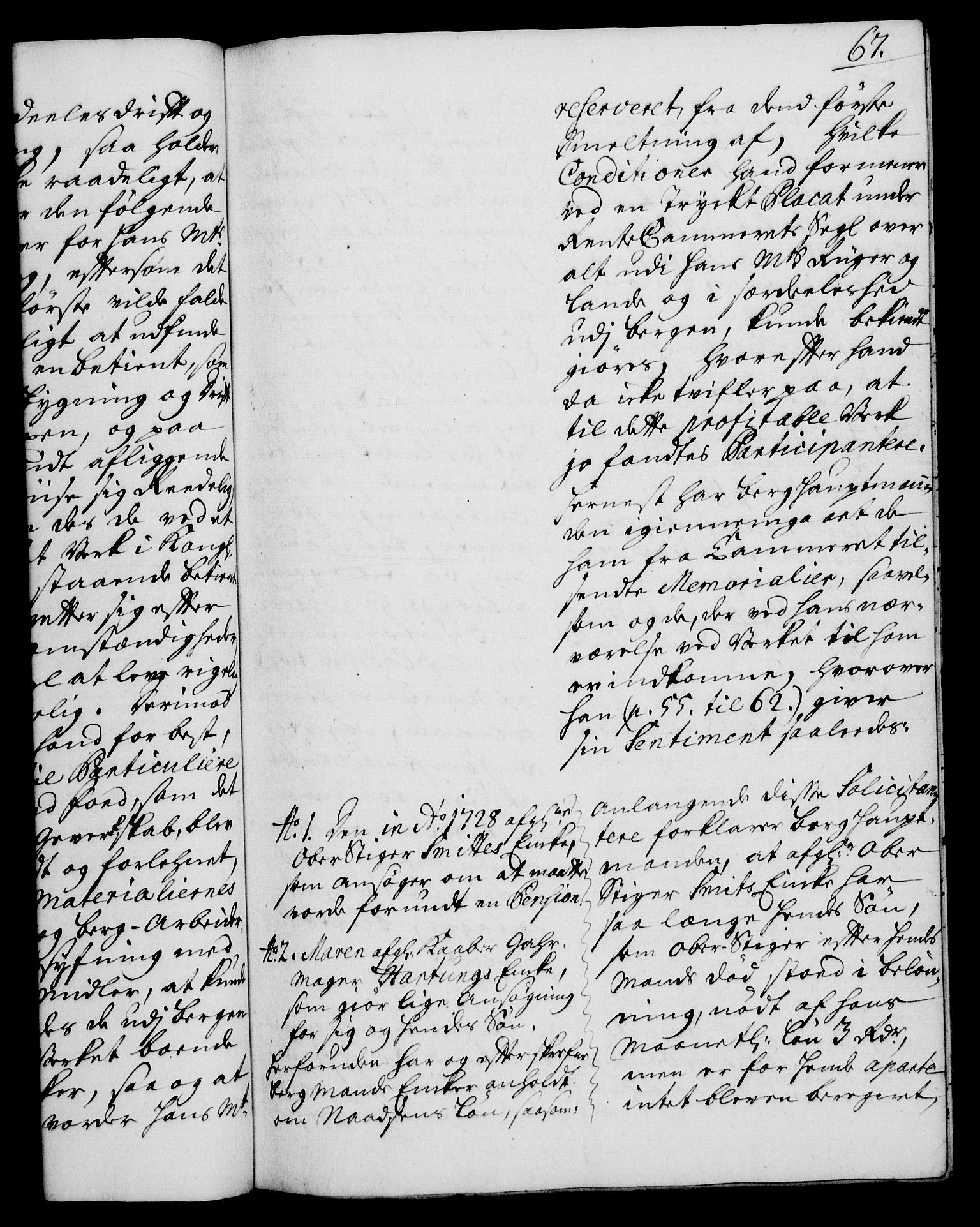 Rentekammeret, Kammerkanselliet, RA/EA-3111/G/Gh/Gha/L0019: Norsk ekstraktmemorialprotokoll (merket RK 53.64), 1736-1737, p. 67