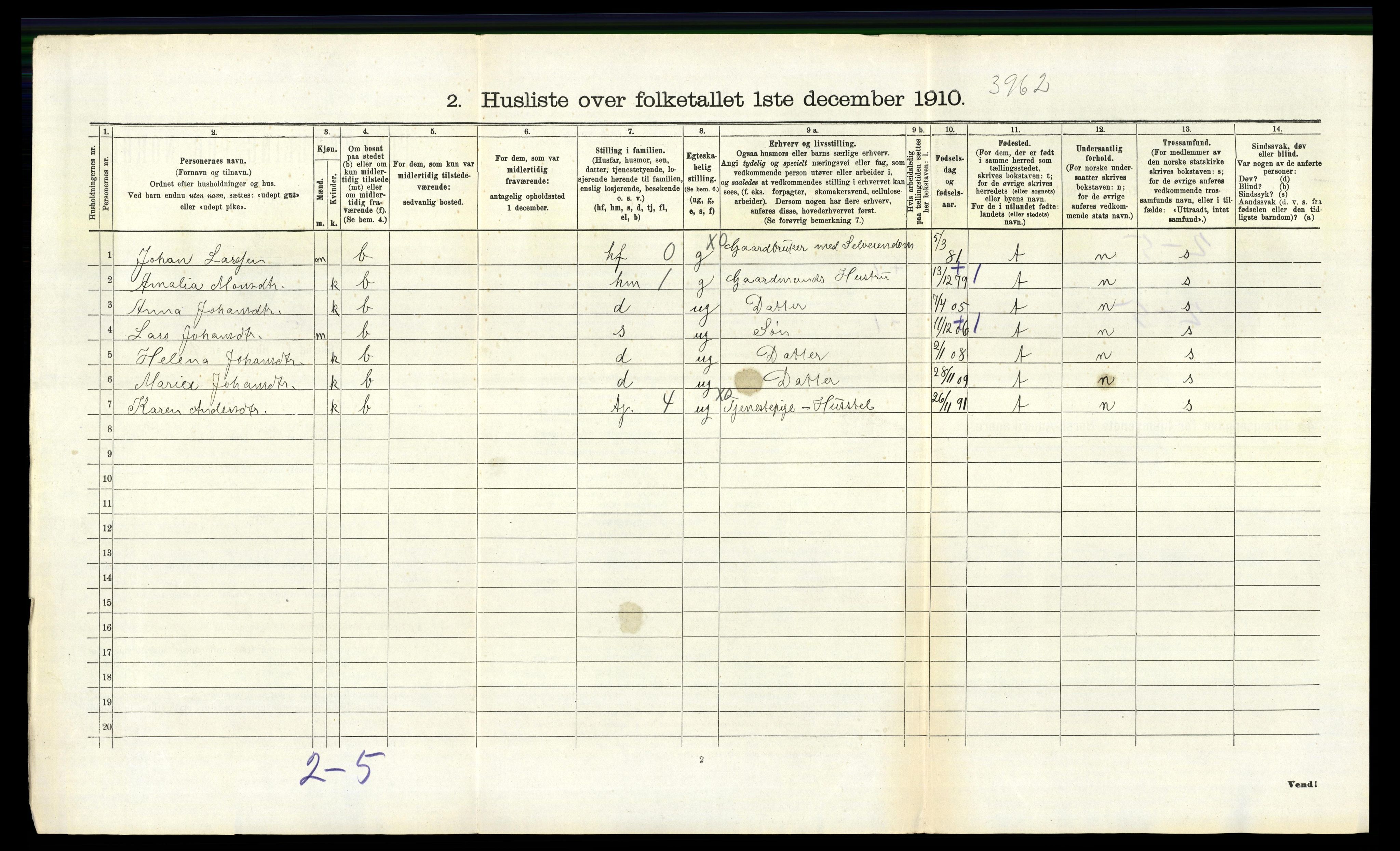 RA, 1910 census for Manger, 1910, p. 834