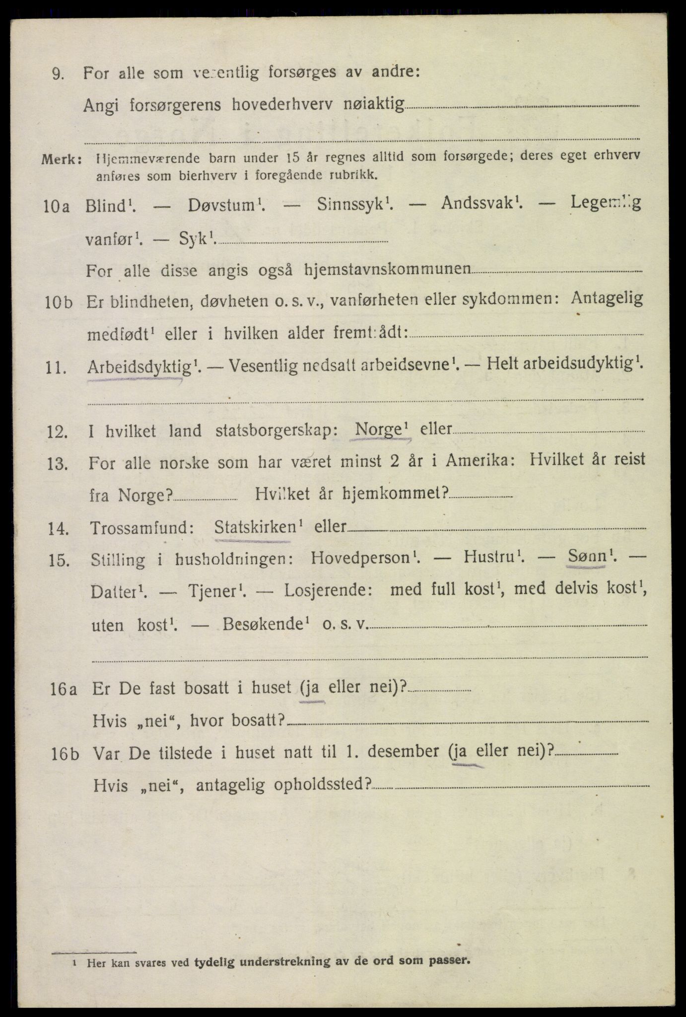 SAH, 1920 census for Ringebu, 1920, p. 2656