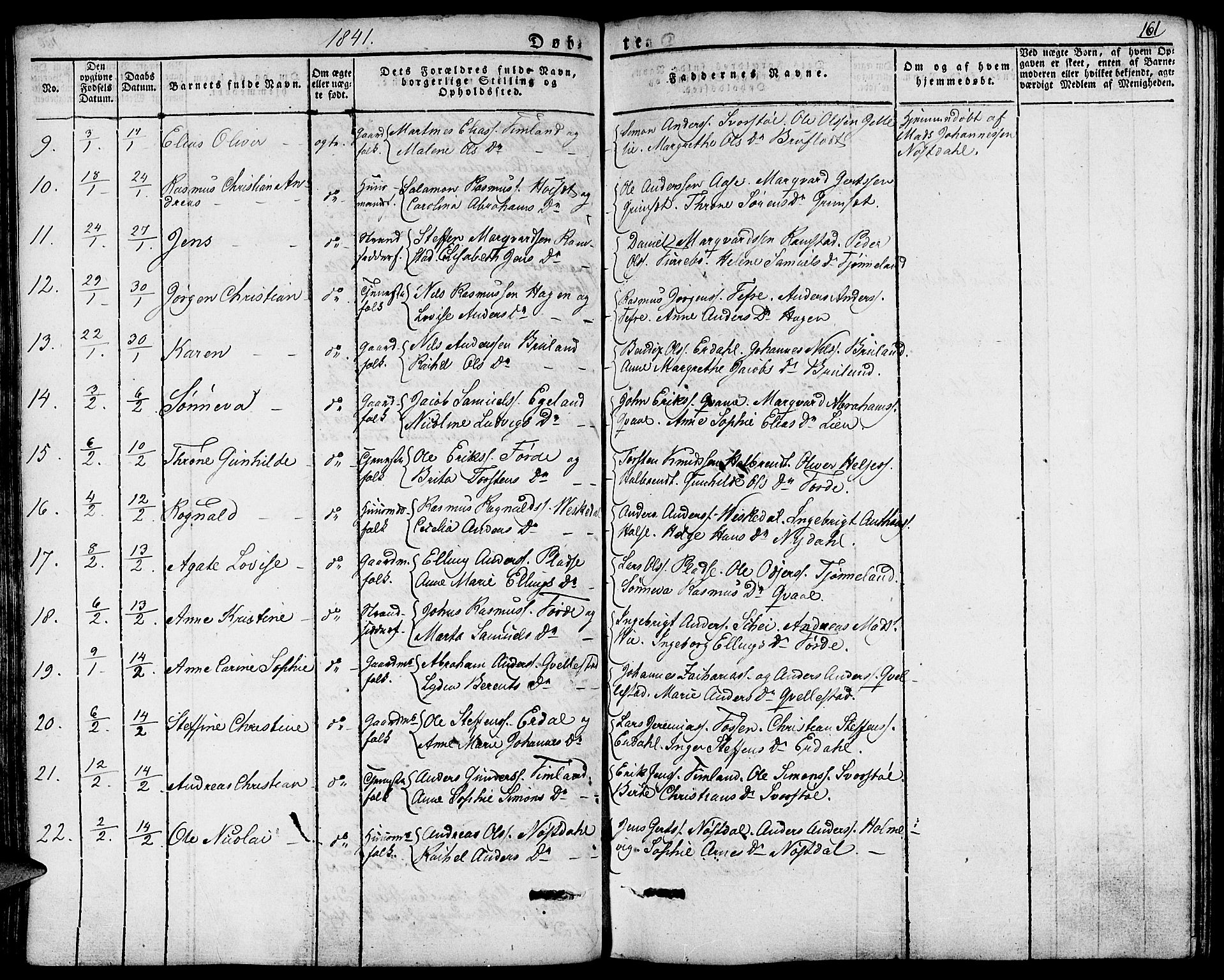 Førde sokneprestembete, AV/SAB-A-79901/H/Haa/Haaa/L0006: Parish register (official) no. A 6, 1821-1842, p. 161