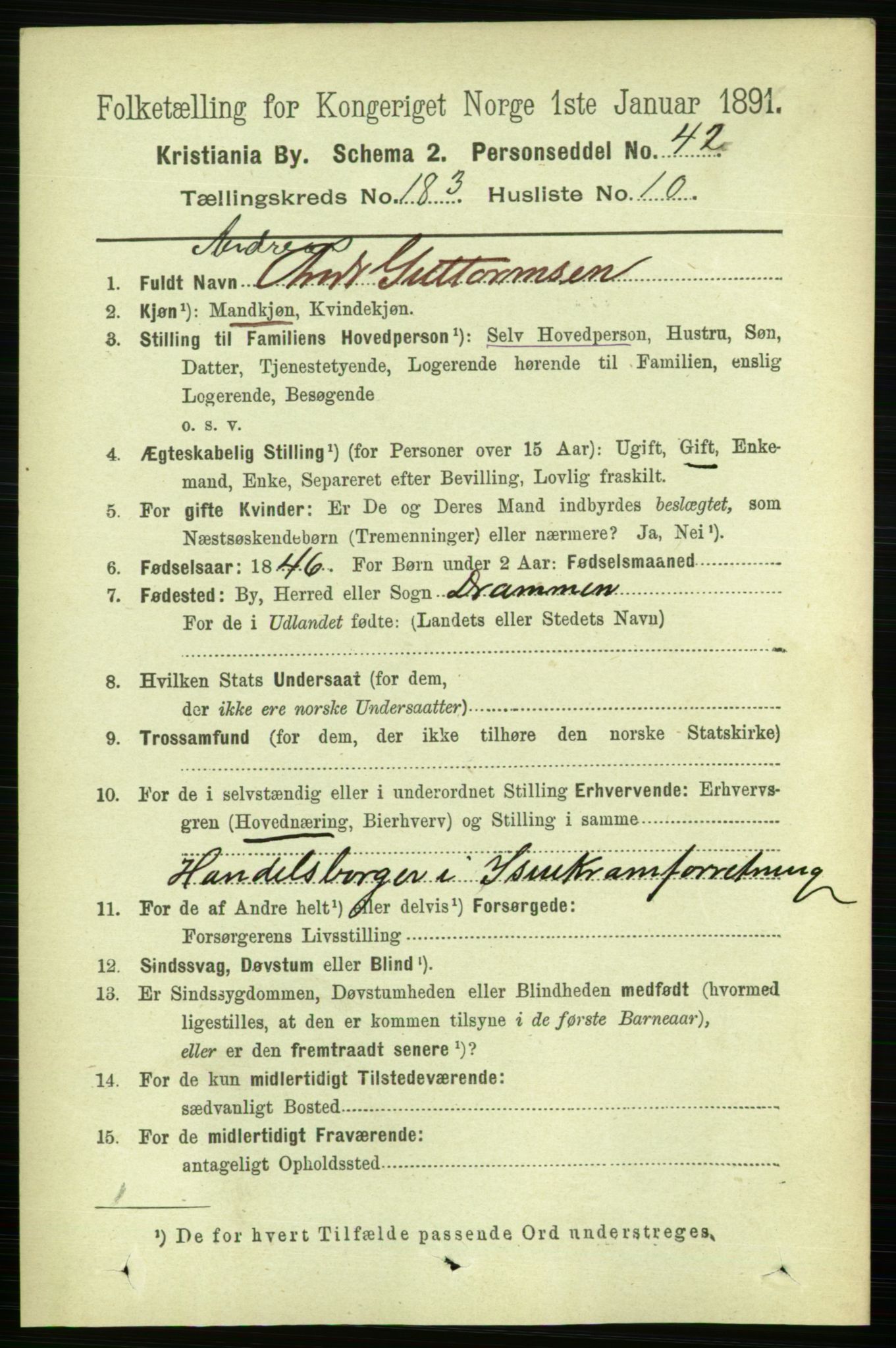 RA, 1891 census for 0301 Kristiania, 1891, p. 109726