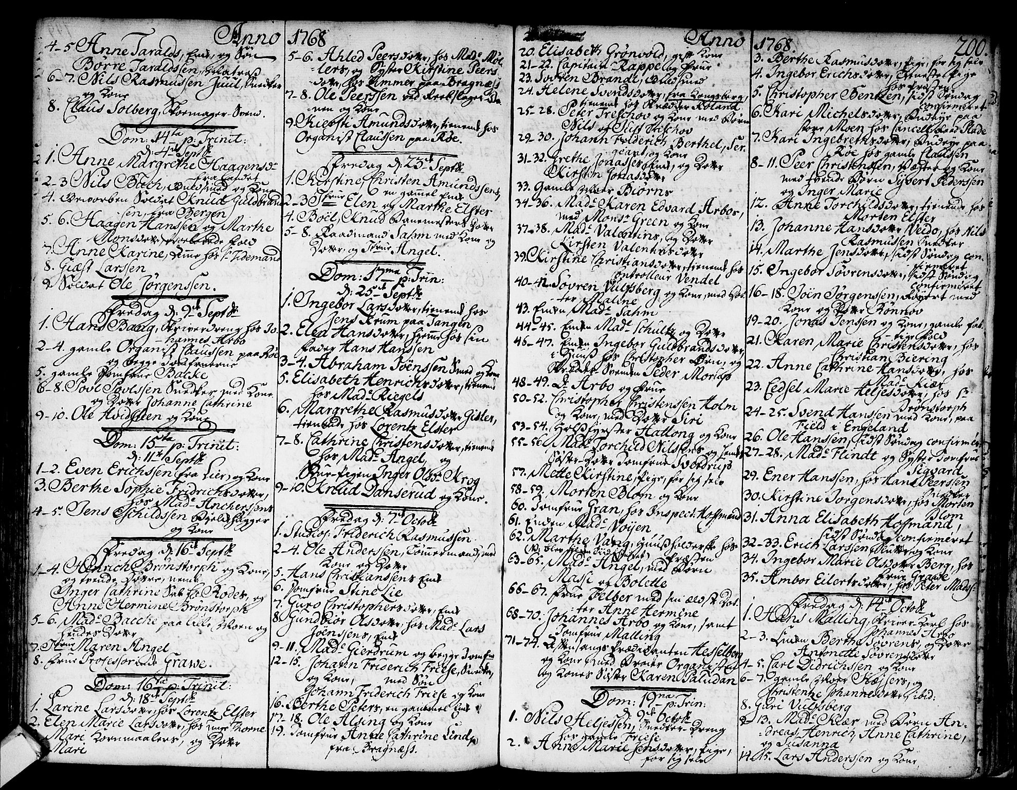 Strømsø kirkebøker, SAKO/A-246/F/Fa/L0008: Parish register (official) no. I 8, 1748-1774, p. 200