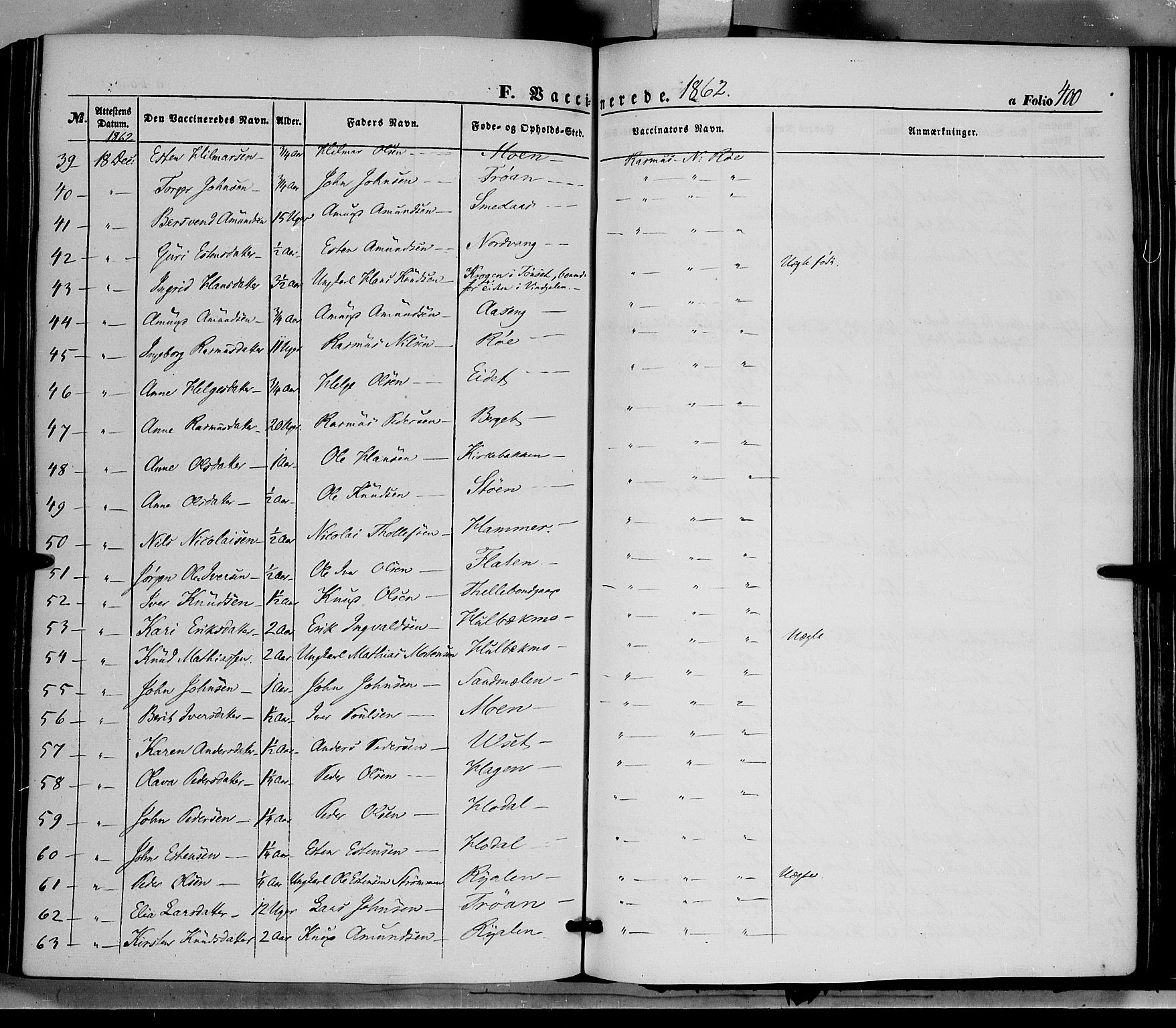 Tolga prestekontor, AV/SAH-PREST-062/K/L0006: Parish register (official) no. 6, 1852-1876, p. 400