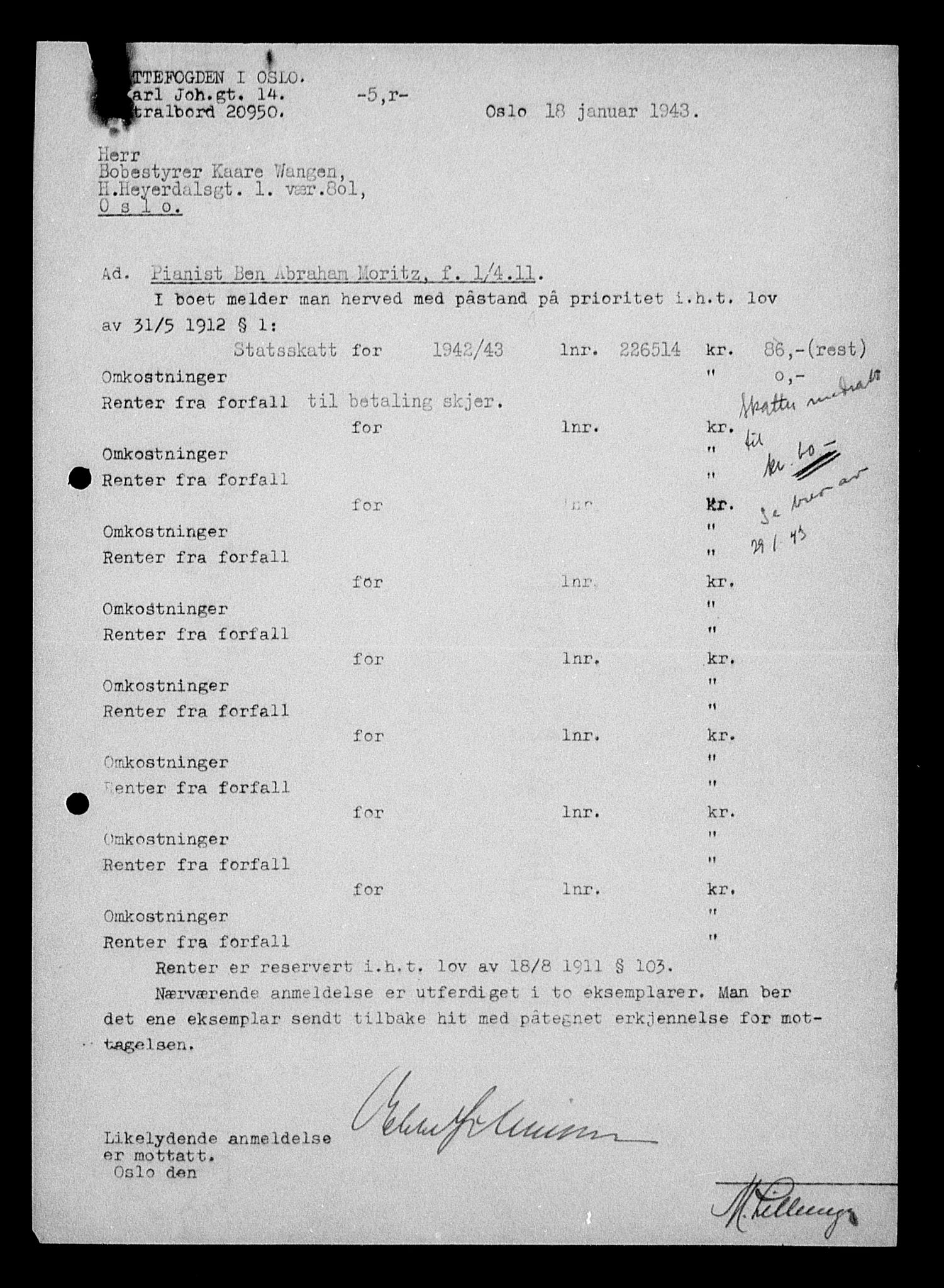 Justisdepartementet, Tilbakeføringskontoret for inndratte formuer, AV/RA-S-1564/H/Hc/Hcc/L0966: --, 1945-1947, p. 92