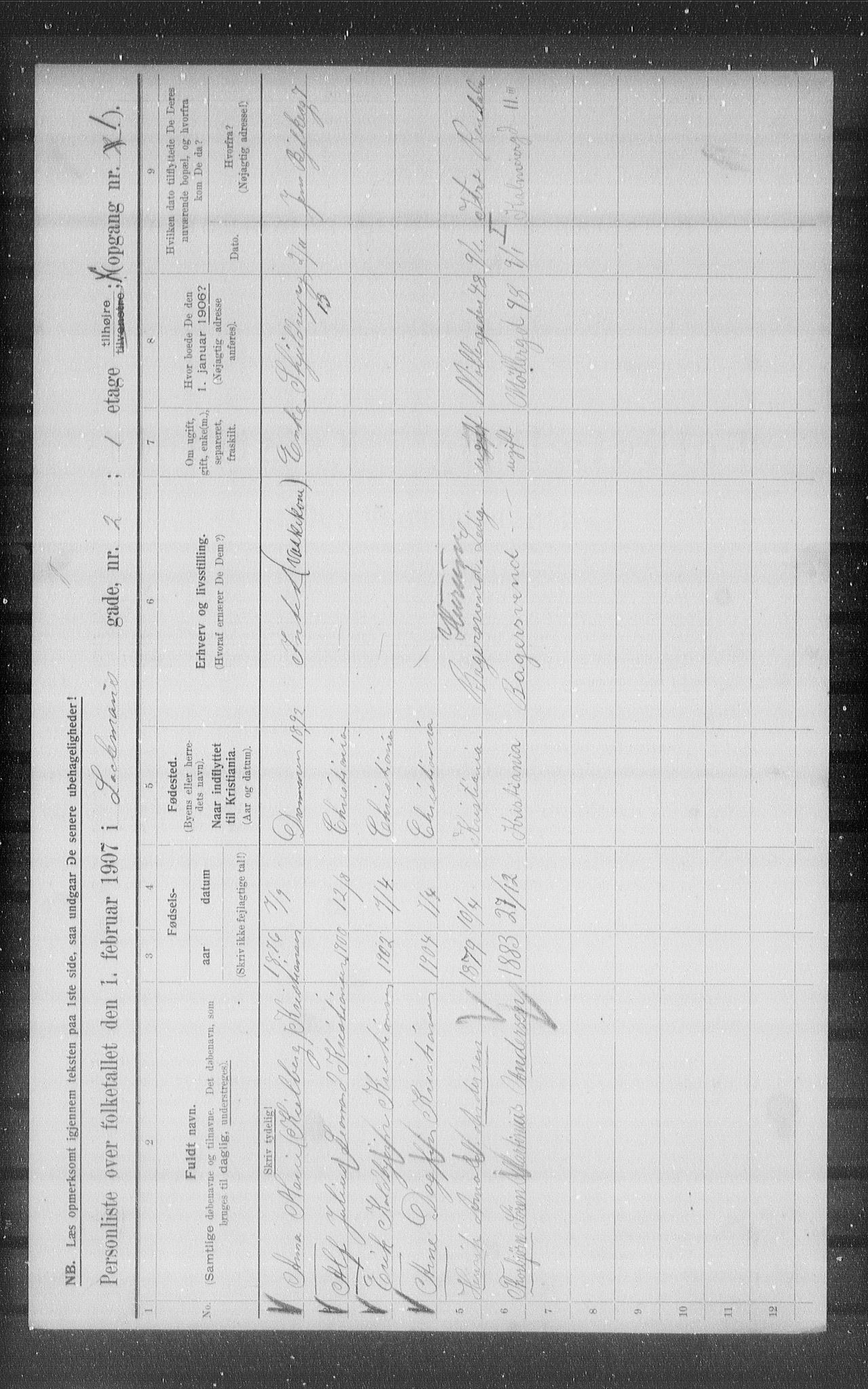 OBA, Municipal Census 1907 for Kristiania, 1907, p. 29758