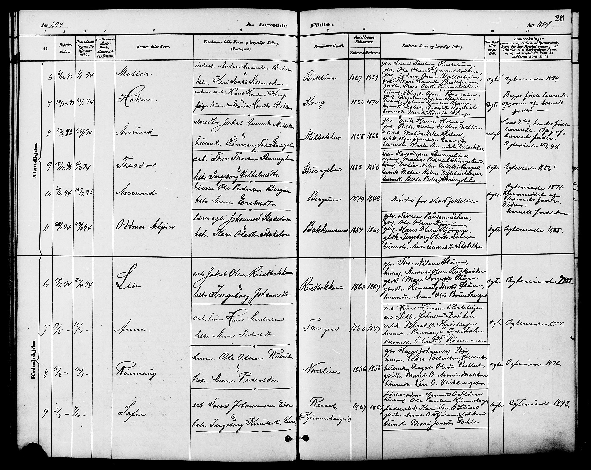 Nord-Fron prestekontor, AV/SAH-PREST-080/H/Ha/Hab/L0006: Parish register (copy) no. 6, 1887-1914, p. 26