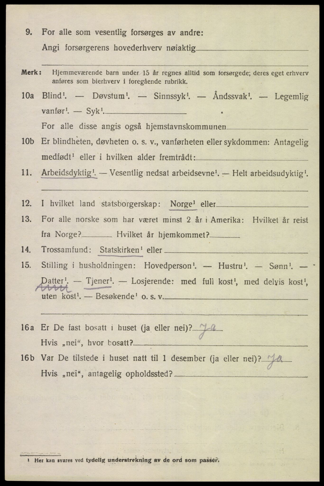SAK, 1920 census for Vigmostad, 1920, p. 1928