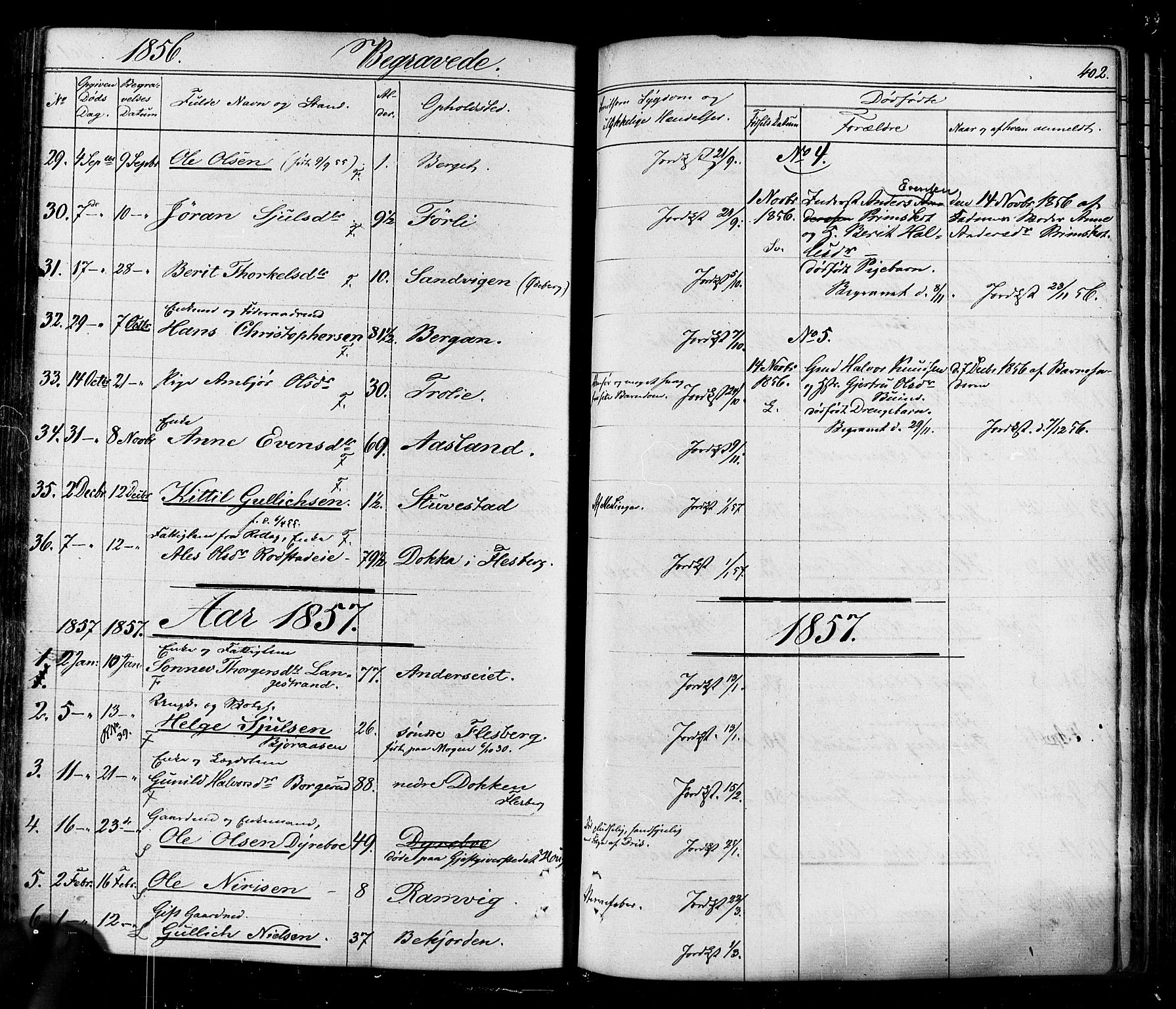 Flesberg kirkebøker, SAKO/A-18/F/Fa/L0006: Parish register (official) no. I 6, 1834-1860, p. 402