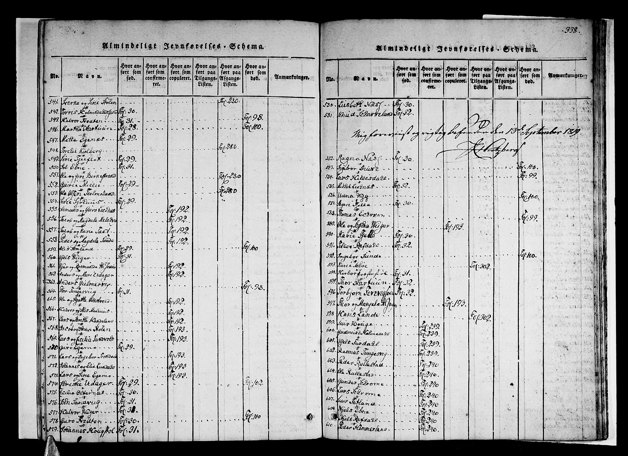 Skånevik sokneprestembete, AV/SAB-A-77801/H/Haa: Parish register (official) no. A 3, 1815-1828, p. 338