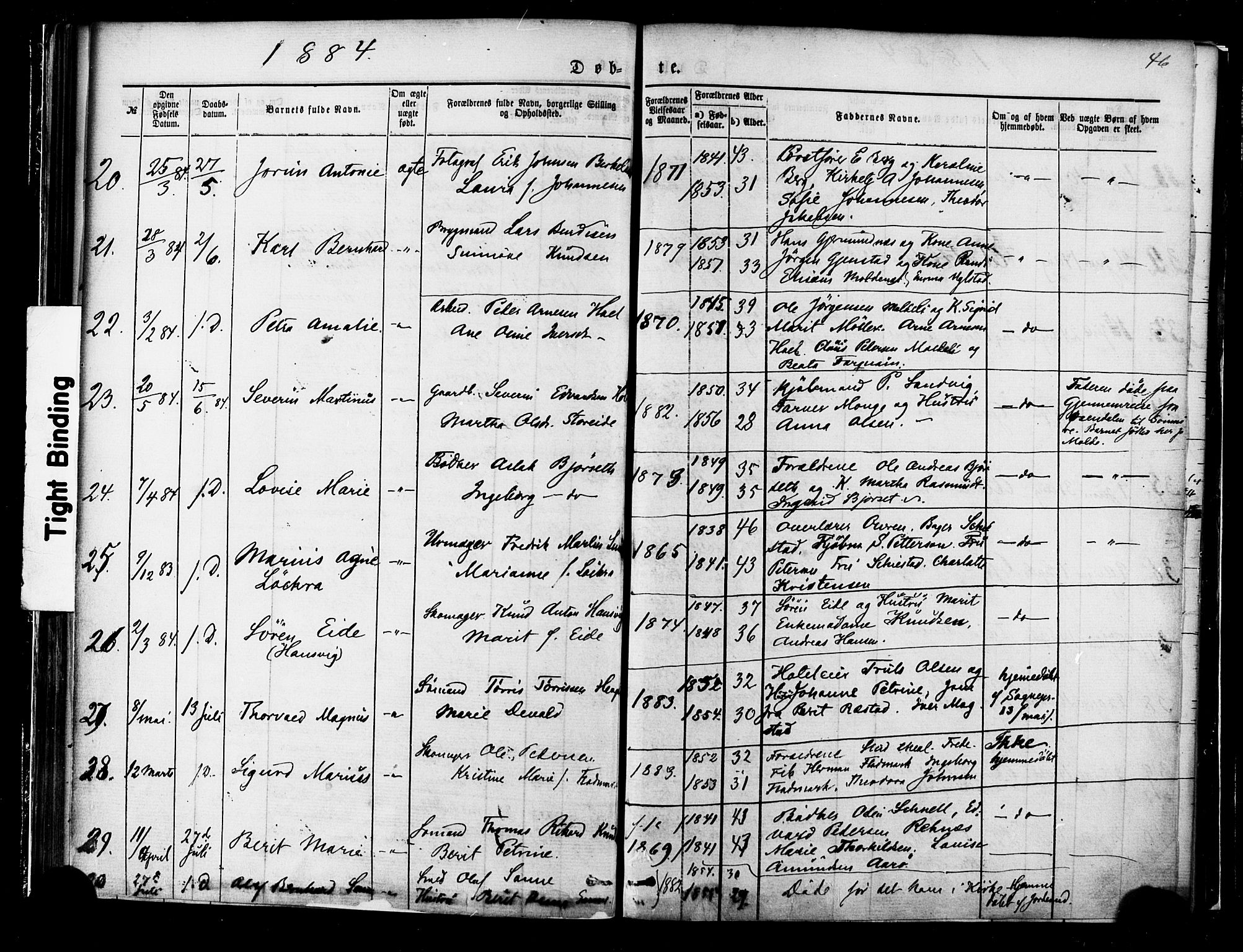 Ministerialprotokoller, klokkerbøker og fødselsregistre - Møre og Romsdal, AV/SAT-A-1454/558/L0691: Parish register (official) no. 558A05, 1873-1886, p. 46