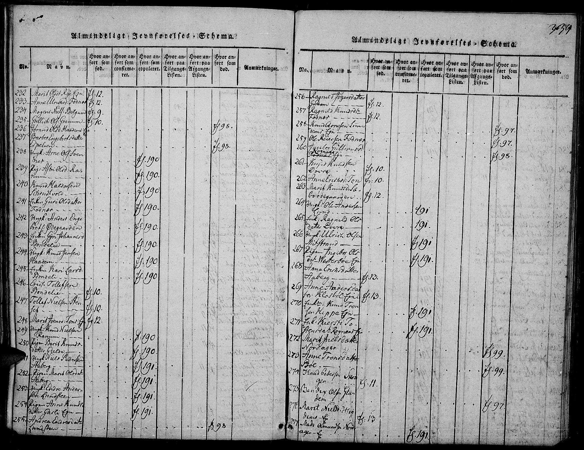 Nord-Aurdal prestekontor, SAH/PREST-132/H/Ha/Haa/L0002: Parish register (official) no. 2, 1816-1828, p. 339