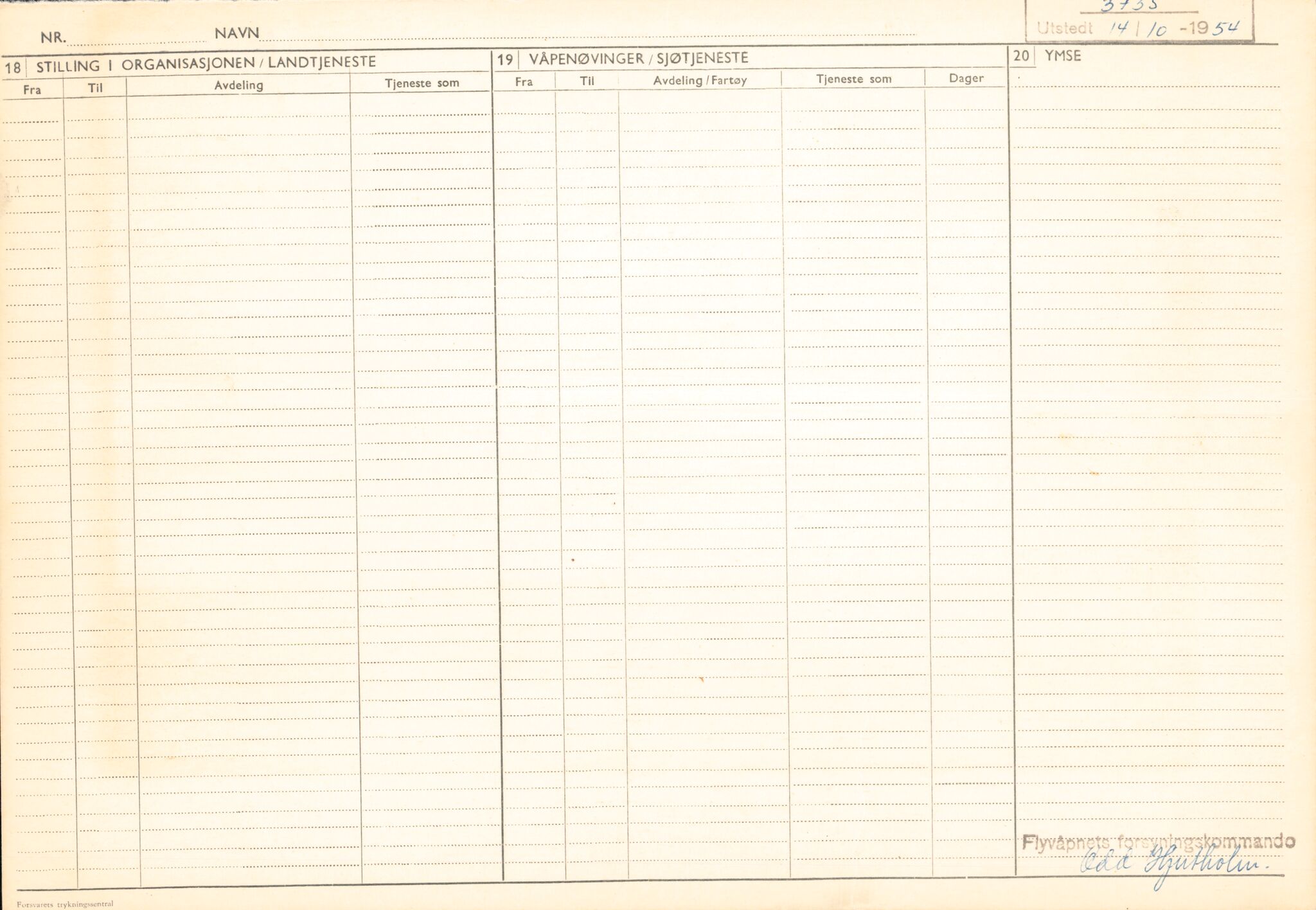 Forsvaret, Forsvarets overkommando/Luftforsvarsstaben, AV/RA-RAFA-4079/P/Pa/L0011: Personellpapirer, 1904, p. 135