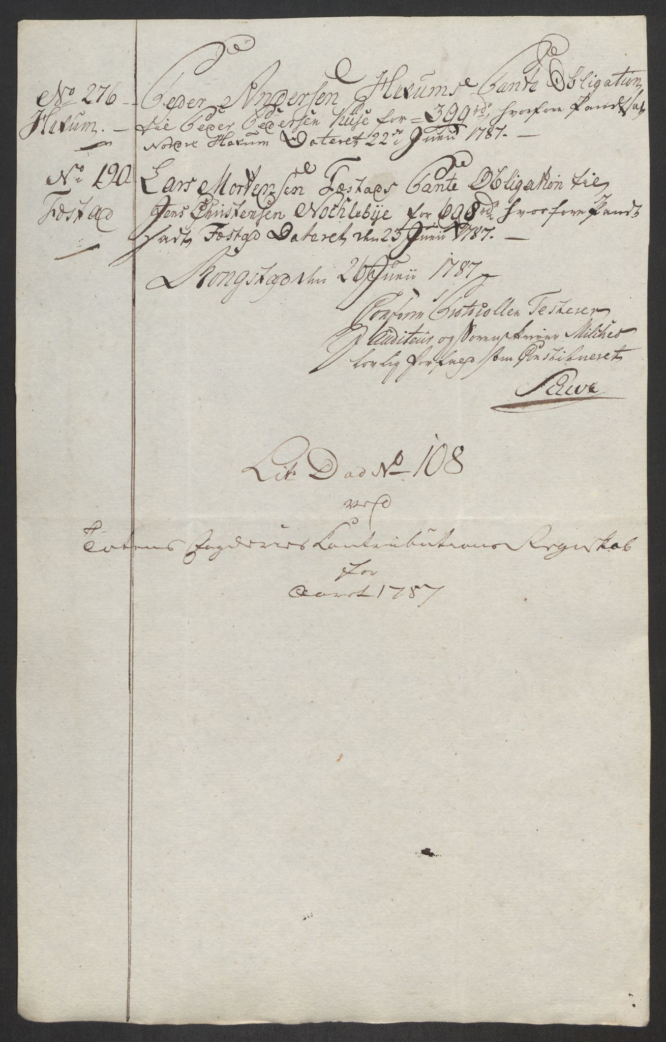 Rentekammeret inntil 1814, Reviderte regnskaper, Fogderegnskap, AV/RA-EA-4092/R19/L1374: Fogderegnskap Toten, Hadeland og Vardal, 1787, p. 329