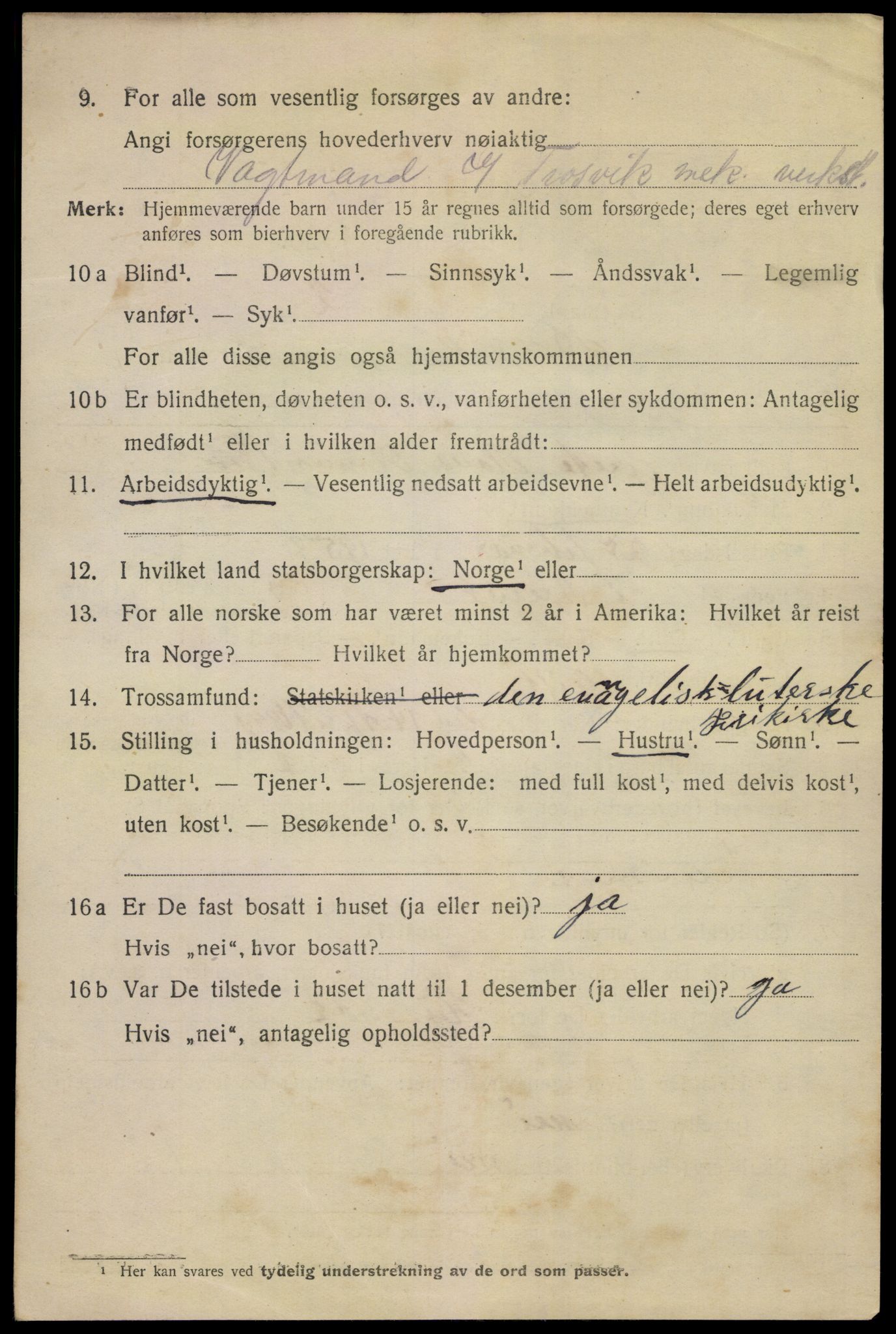 SAKO, 1920 census for Brevik, 1920, p. 7165