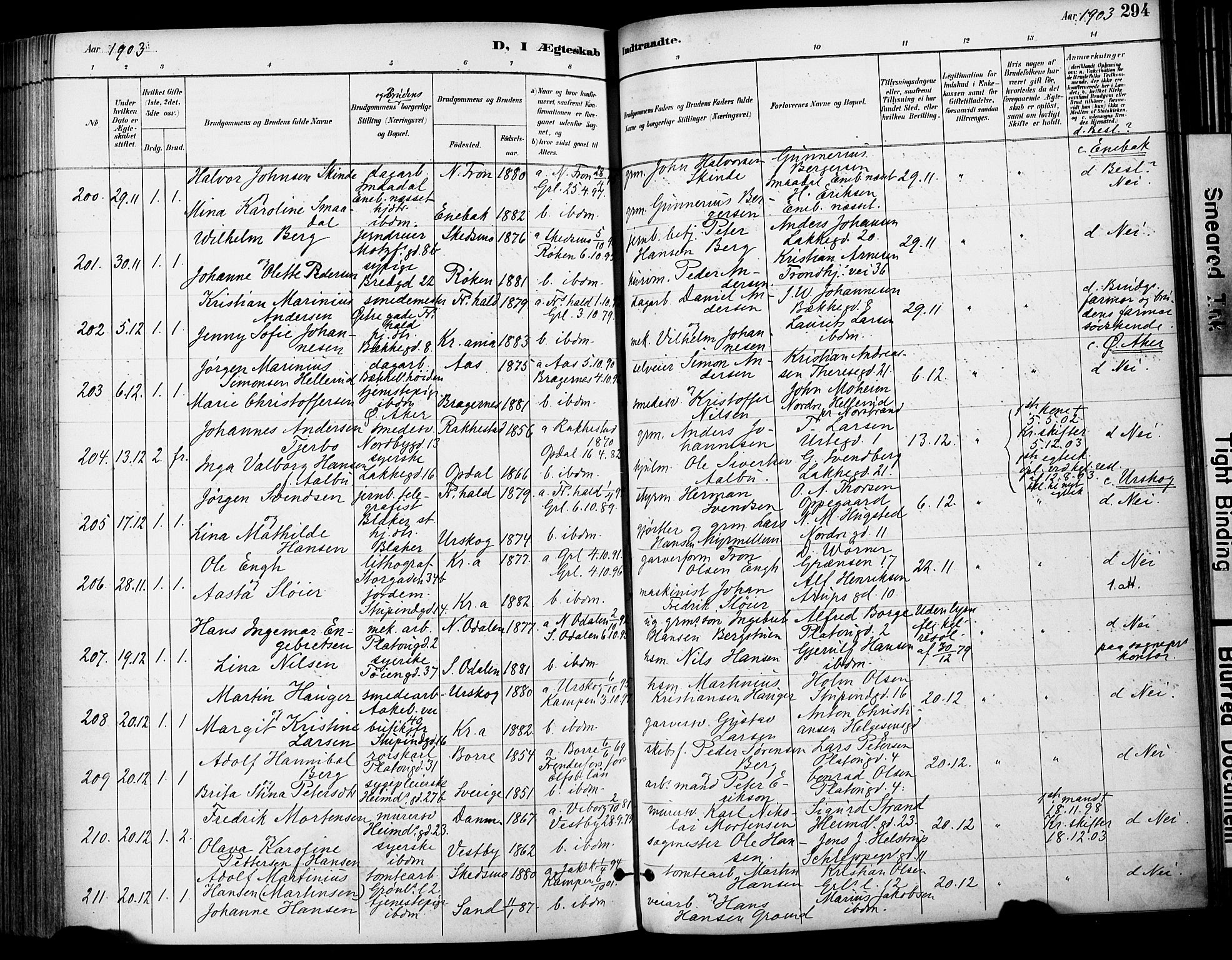 Grønland prestekontor Kirkebøker, AV/SAO-A-10848/F/Fa/L0013: Parish register (official) no. 13, 1887-1906, p. 294