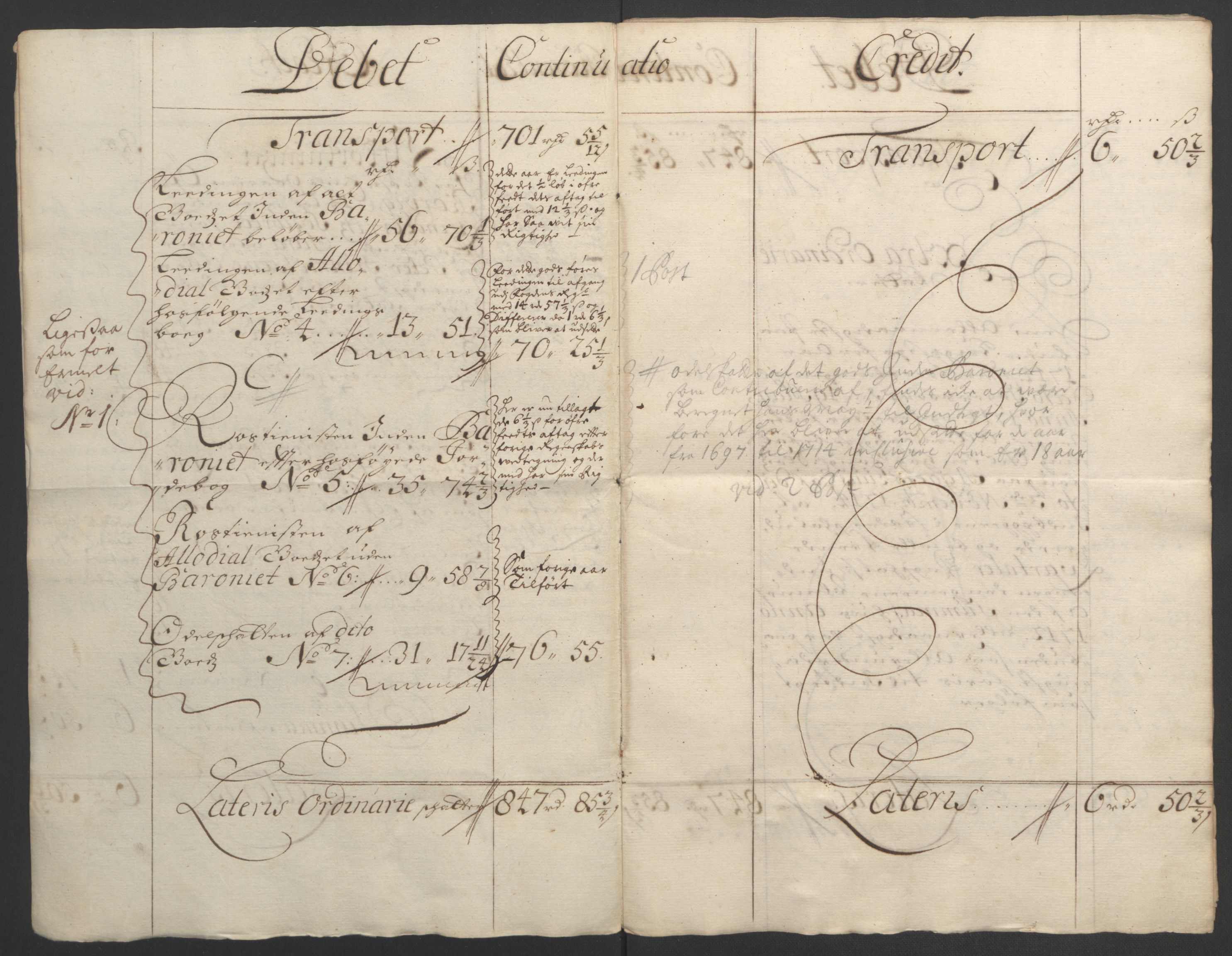 Rentekammeret inntil 1814, Reviderte regnskaper, Fogderegnskap, AV/RA-EA-4092/R49/L3138: Fogderegnskap Rosendal Baroni, 1691-1714, p. 359