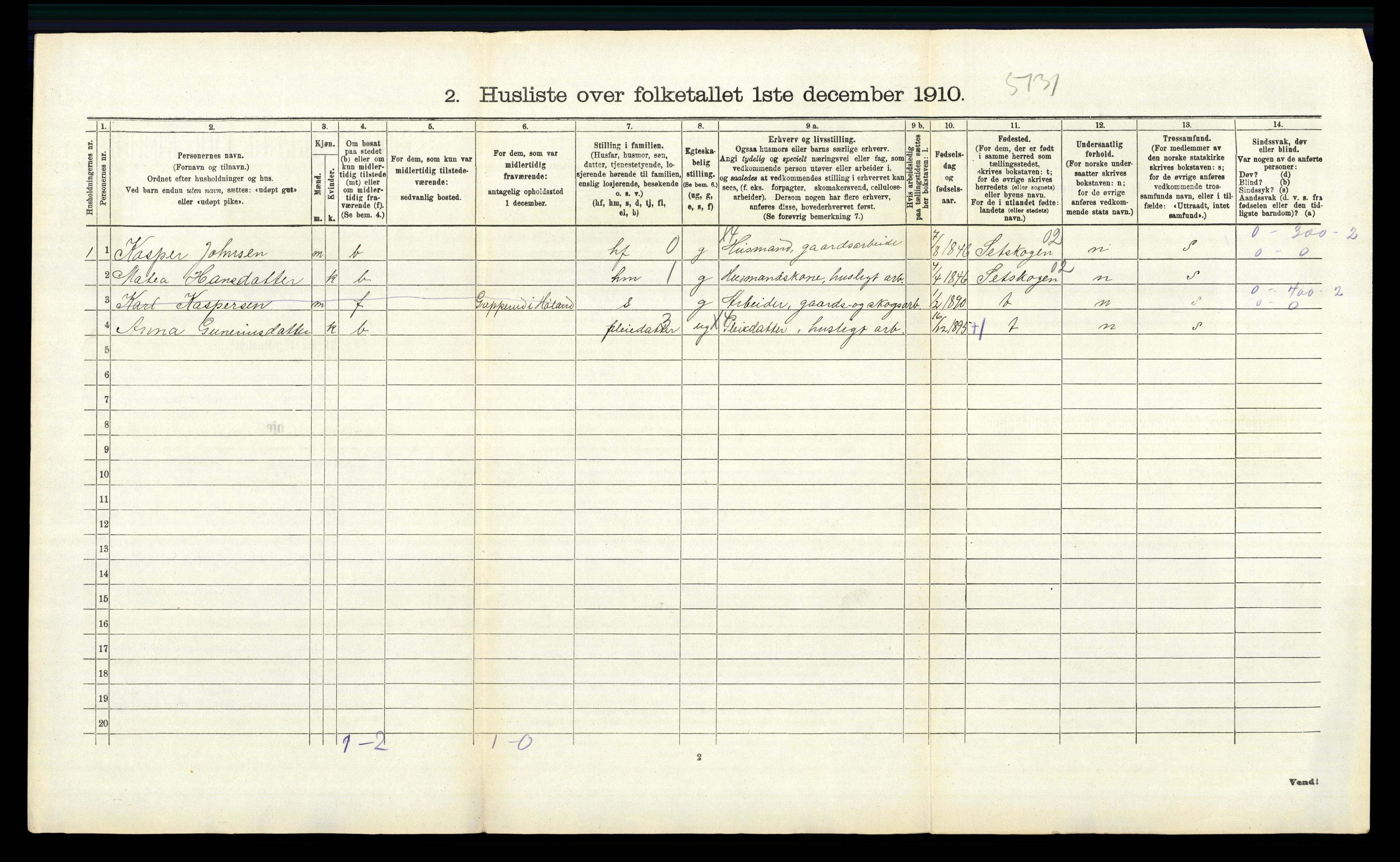 RA, 1910 census for Høland, 1910, p. 330