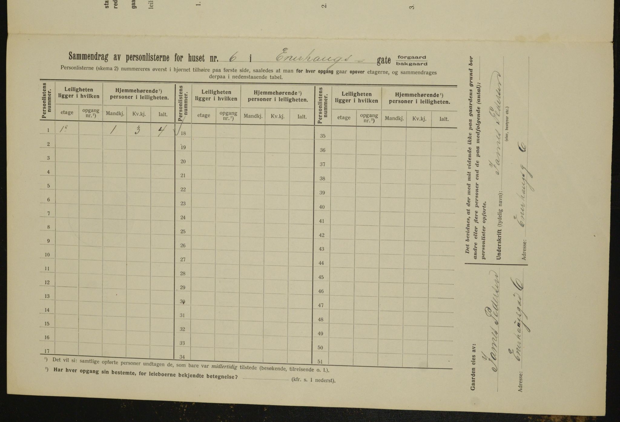 OBA, Municipal Census 1912 for Kristiania, 1912, p. 21486