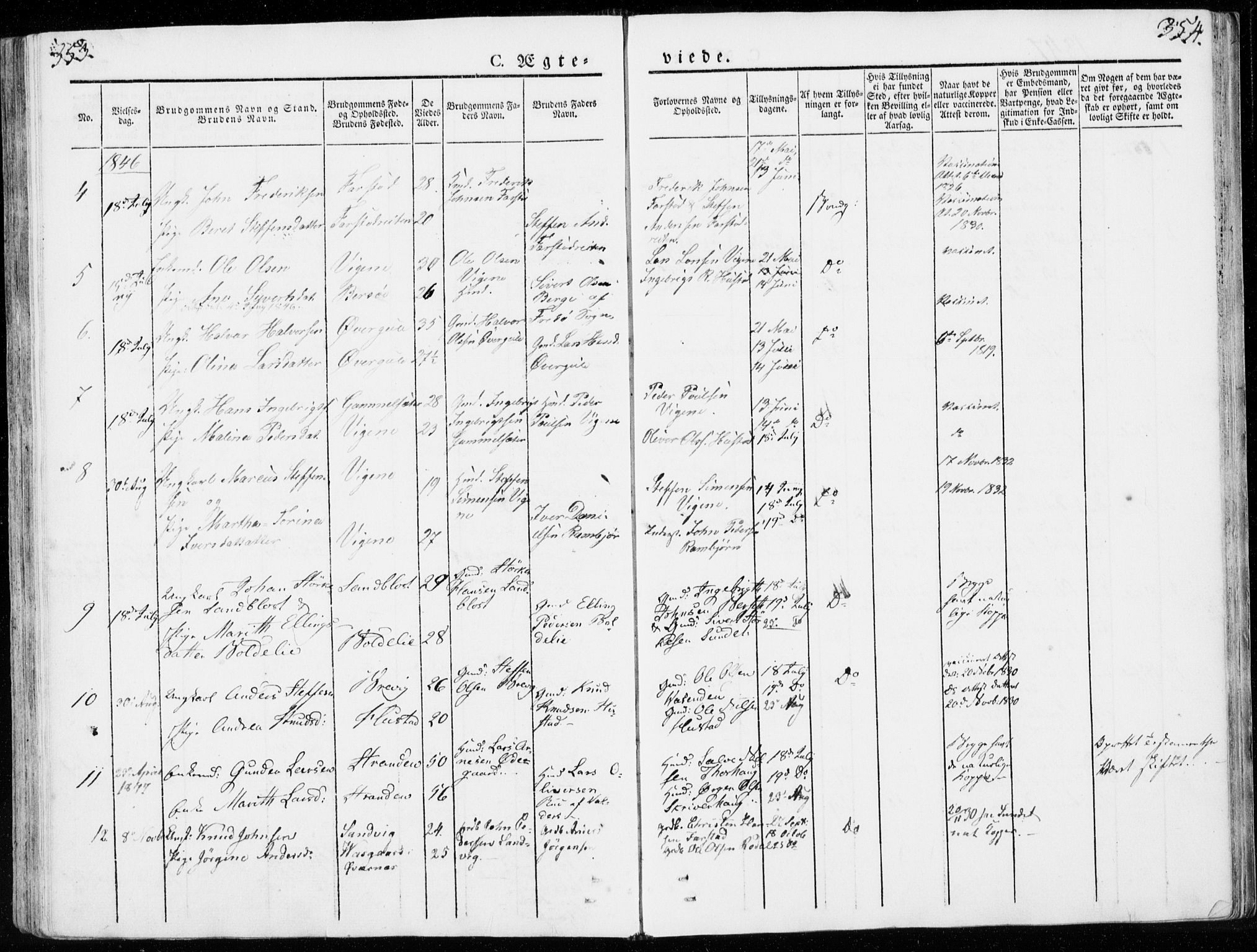 Ministerialprotokoller, klokkerbøker og fødselsregistre - Møre og Romsdal, SAT/A-1454/566/L0766: Parish register (official) no. 566A05, 1842-1851, p. 353-354