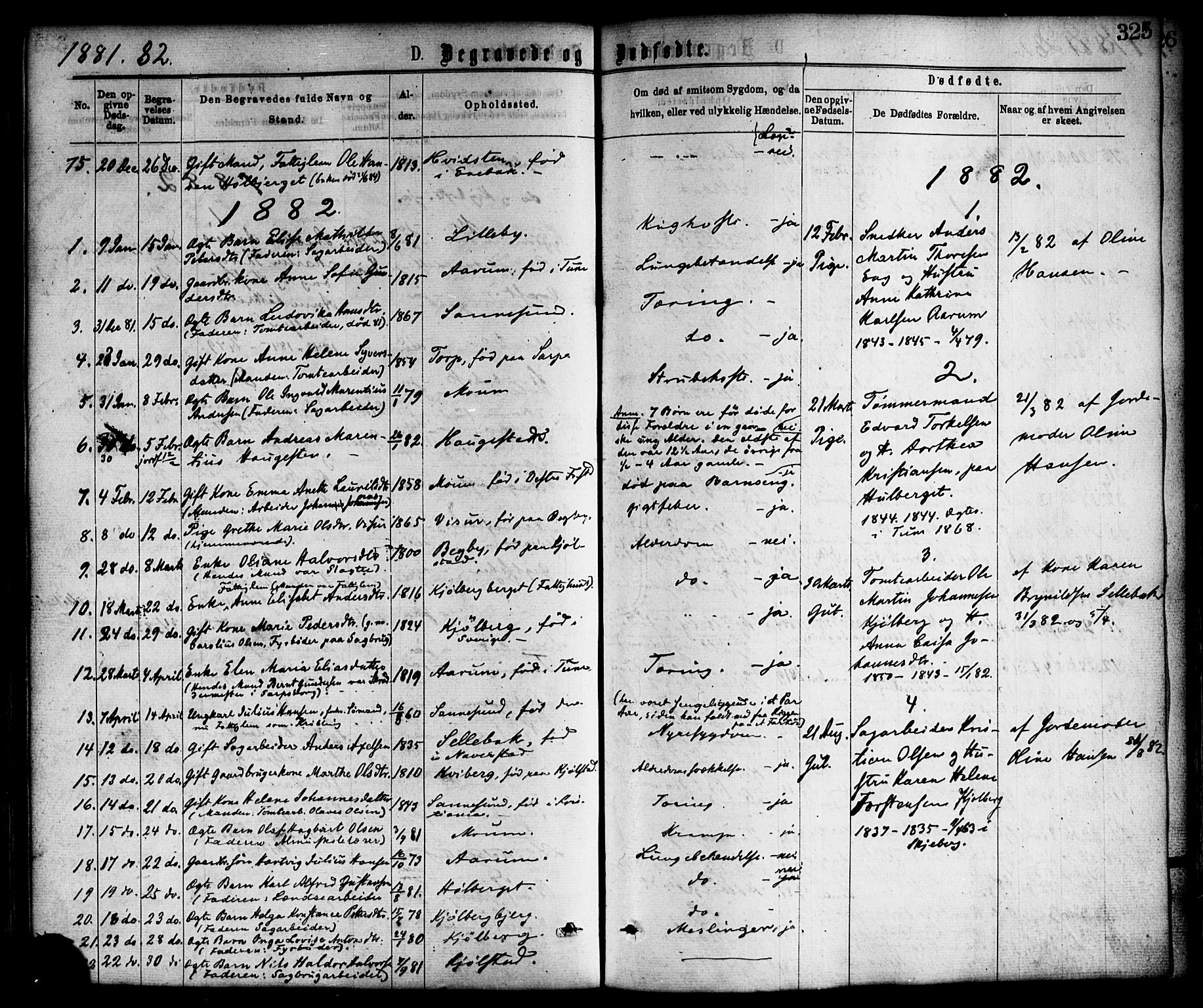Borge prestekontor Kirkebøker, SAO/A-10903/F/Fa/L0007: Parish register (official) no. I 7, 1875-1886, p. 325