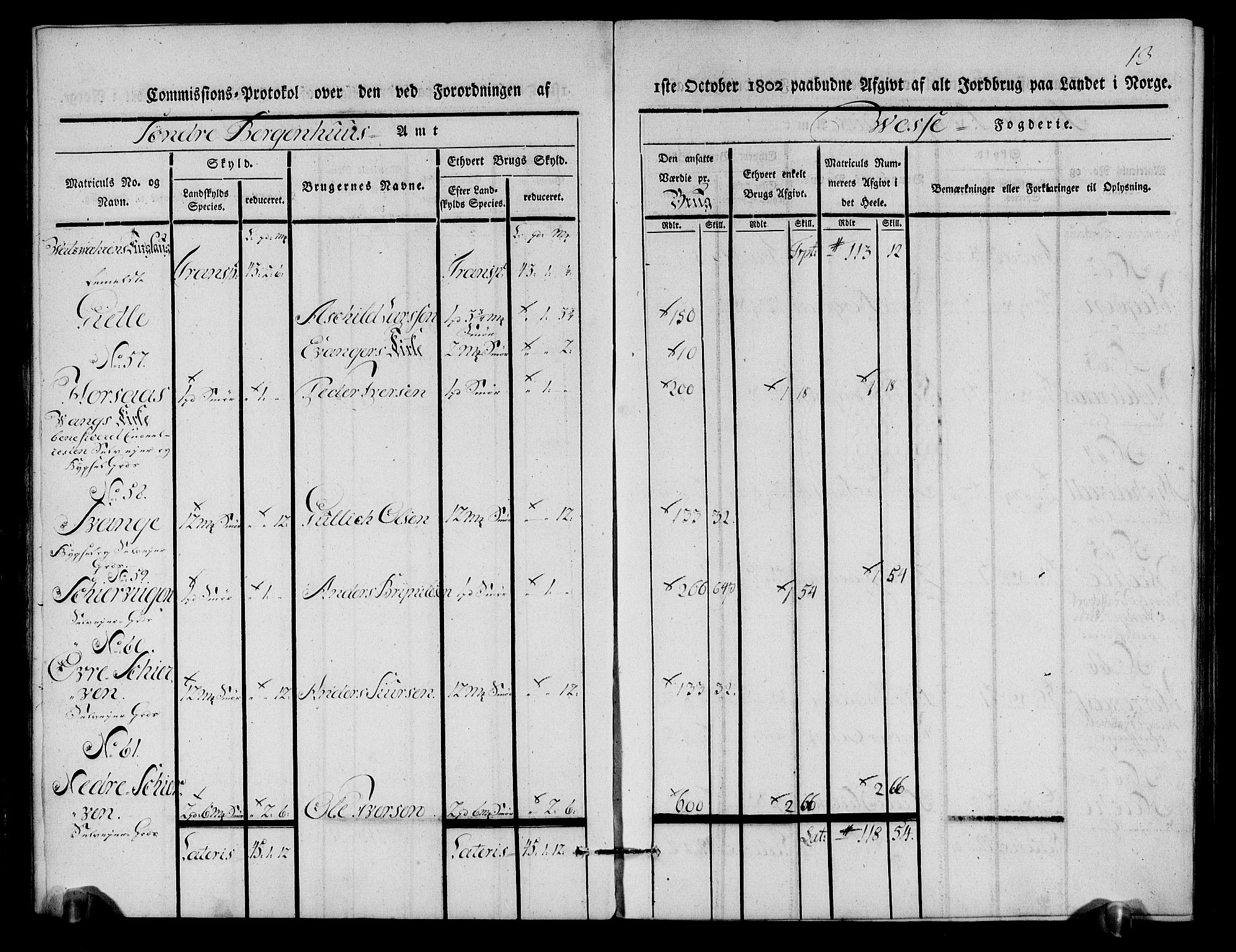 Rentekammeret inntil 1814, Realistisk ordnet avdeling, AV/RA-EA-4070/N/Ne/Nea/L0112: Nordhordland og Voss fogderi. Kommisjonsprotokoll for Voss, 1803, p. 14