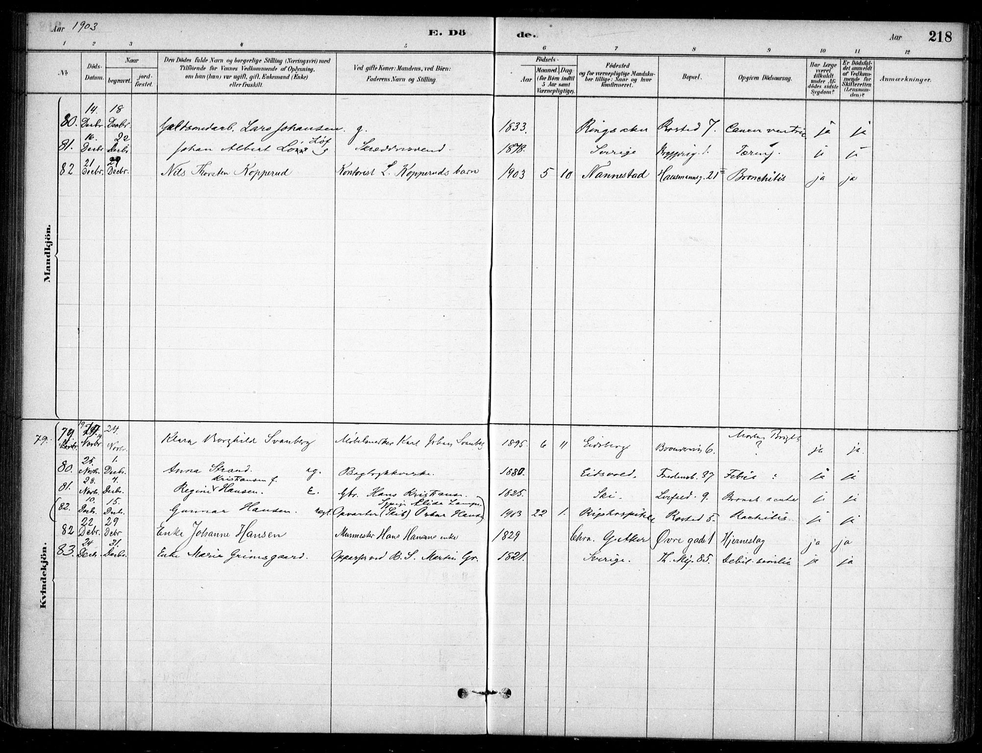 Jakob prestekontor Kirkebøker, AV/SAO-A-10850/F/Fa/L0007: Parish register (official) no. 7, 1880-1905, p. 218