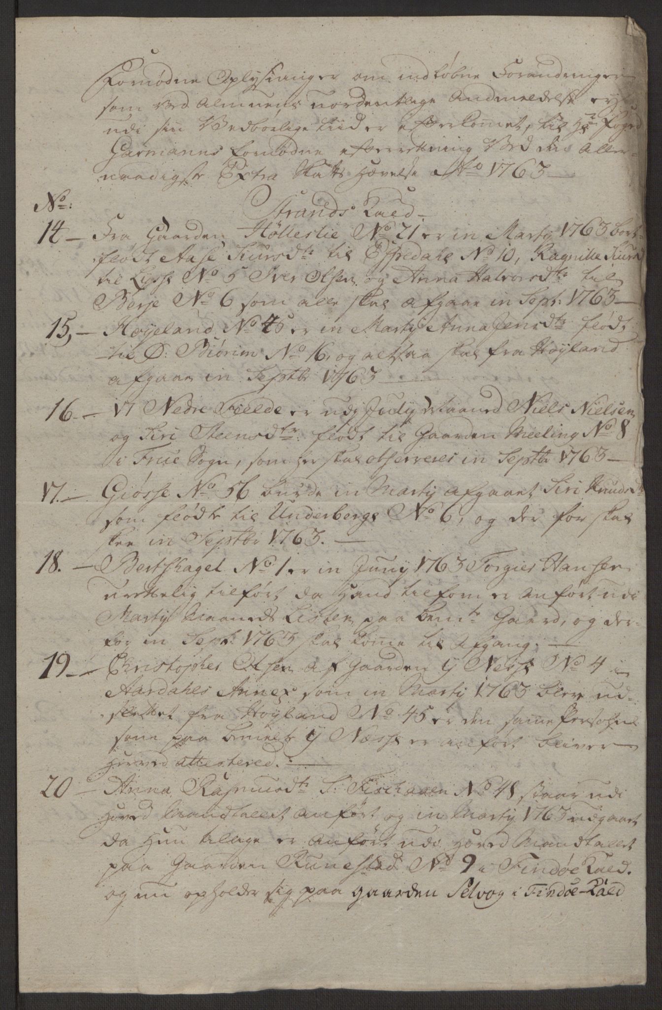 Rentekammeret inntil 1814, Reviderte regnskaper, Hovedkasseregnskaper, AV/RA-EA-4065/Rf/L0072b: Ekstraskatteregnskap, 1762, p. 465