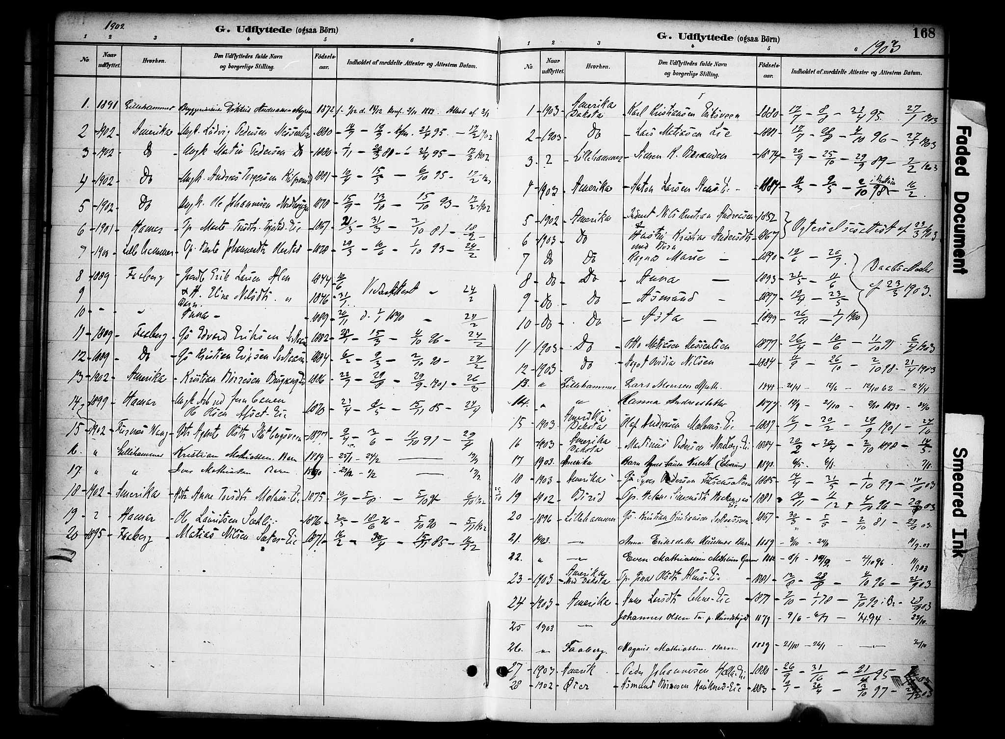 Ringsaker prestekontor, AV/SAH-PREST-014/K/Ka/L0015: Parish register (official) no. 15, 1891-1904, p. 168