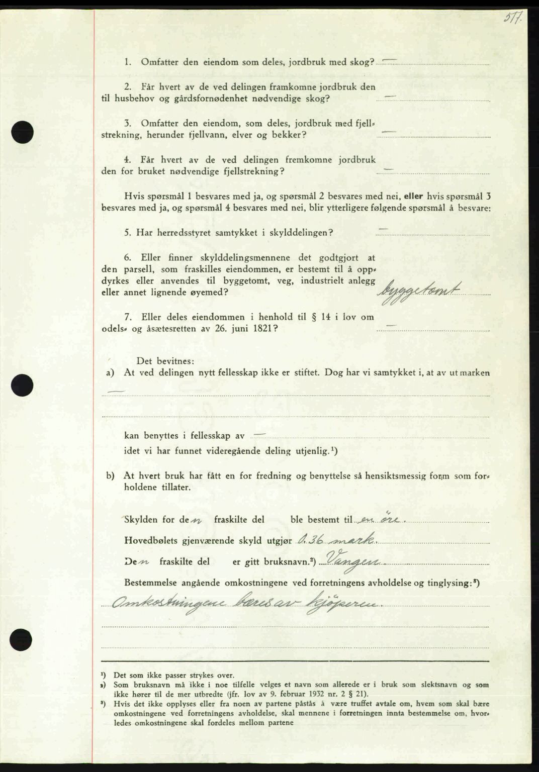 Nordmøre sorenskriveri, AV/SAT-A-4132/1/2/2Ca: Mortgage book no. A109, 1948-1948, Diary no: : 2815/1948