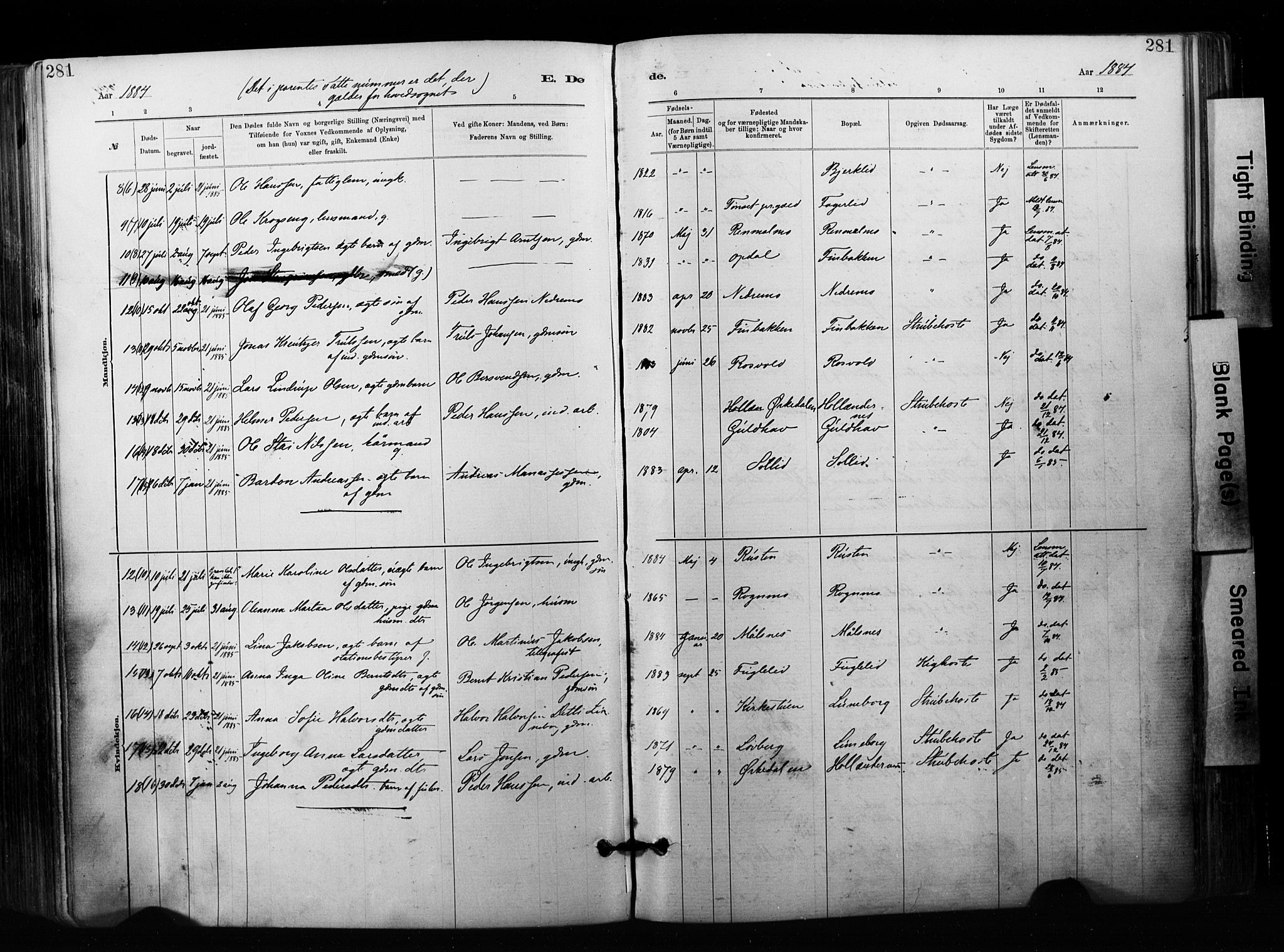 Målselv sokneprestembete, SATØ/S-1311/G/Ga/Gaa/L0007kirke: Parish register (official) no. 7, 1884-1903, p. 281