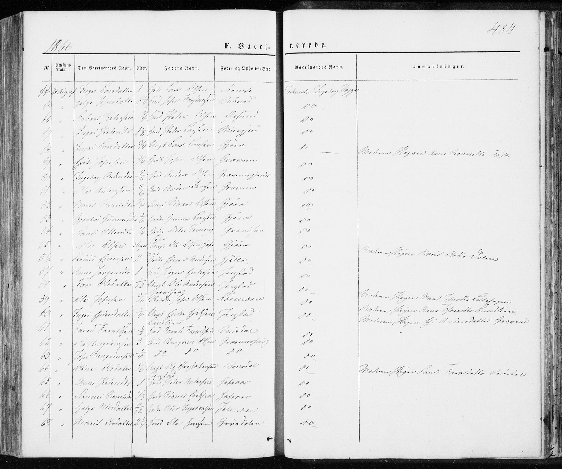 Ministerialprotokoller, klokkerbøker og fødselsregistre - Møre og Romsdal, AV/SAT-A-1454/590/L1013: Parish register (official) no. 590A05, 1847-1877, p. 484