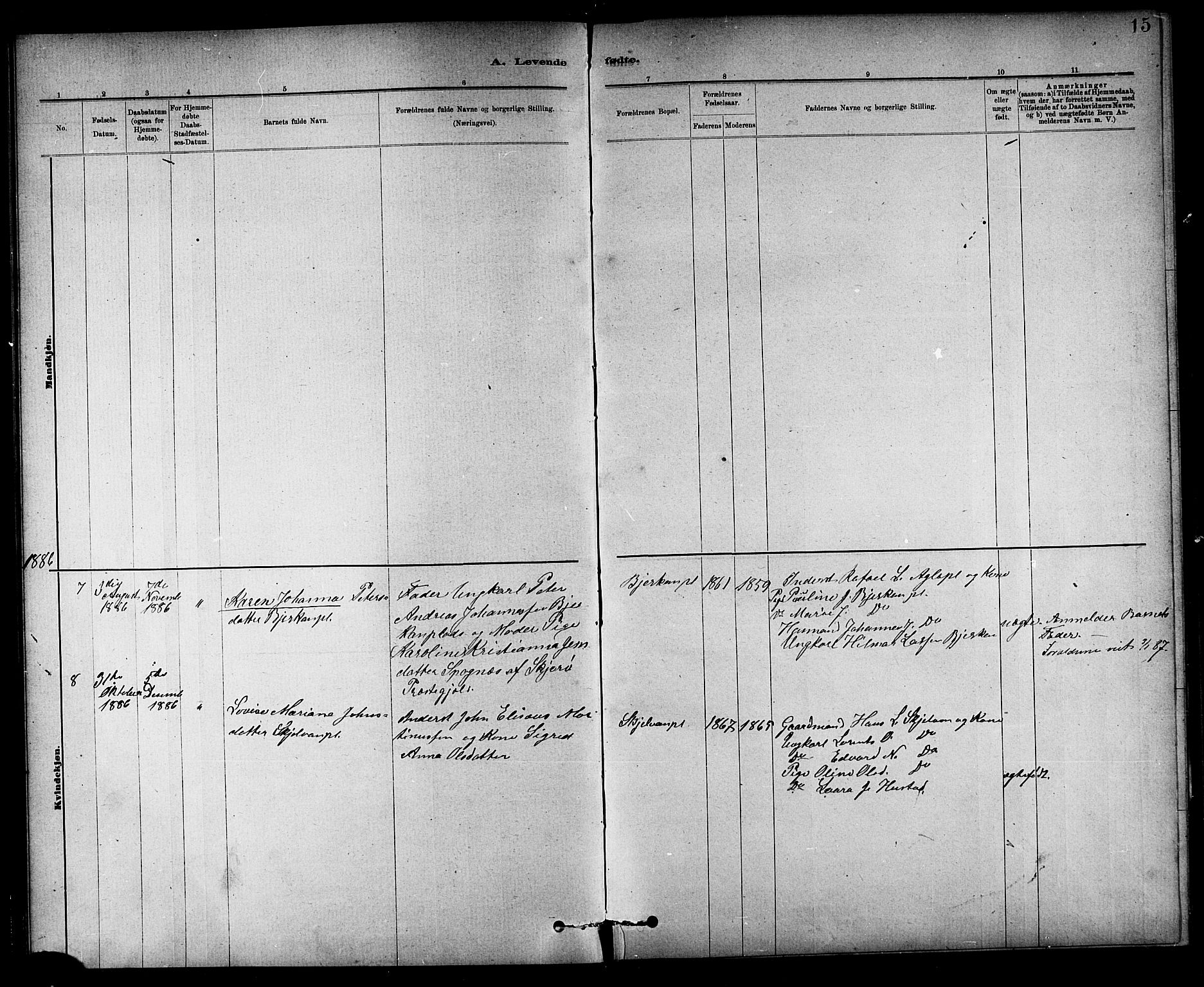 Ministerialprotokoller, klokkerbøker og fødselsregistre - Nord-Trøndelag, AV/SAT-A-1458/732/L0318: Parish register (copy) no. 732C02, 1881-1911, p. 15